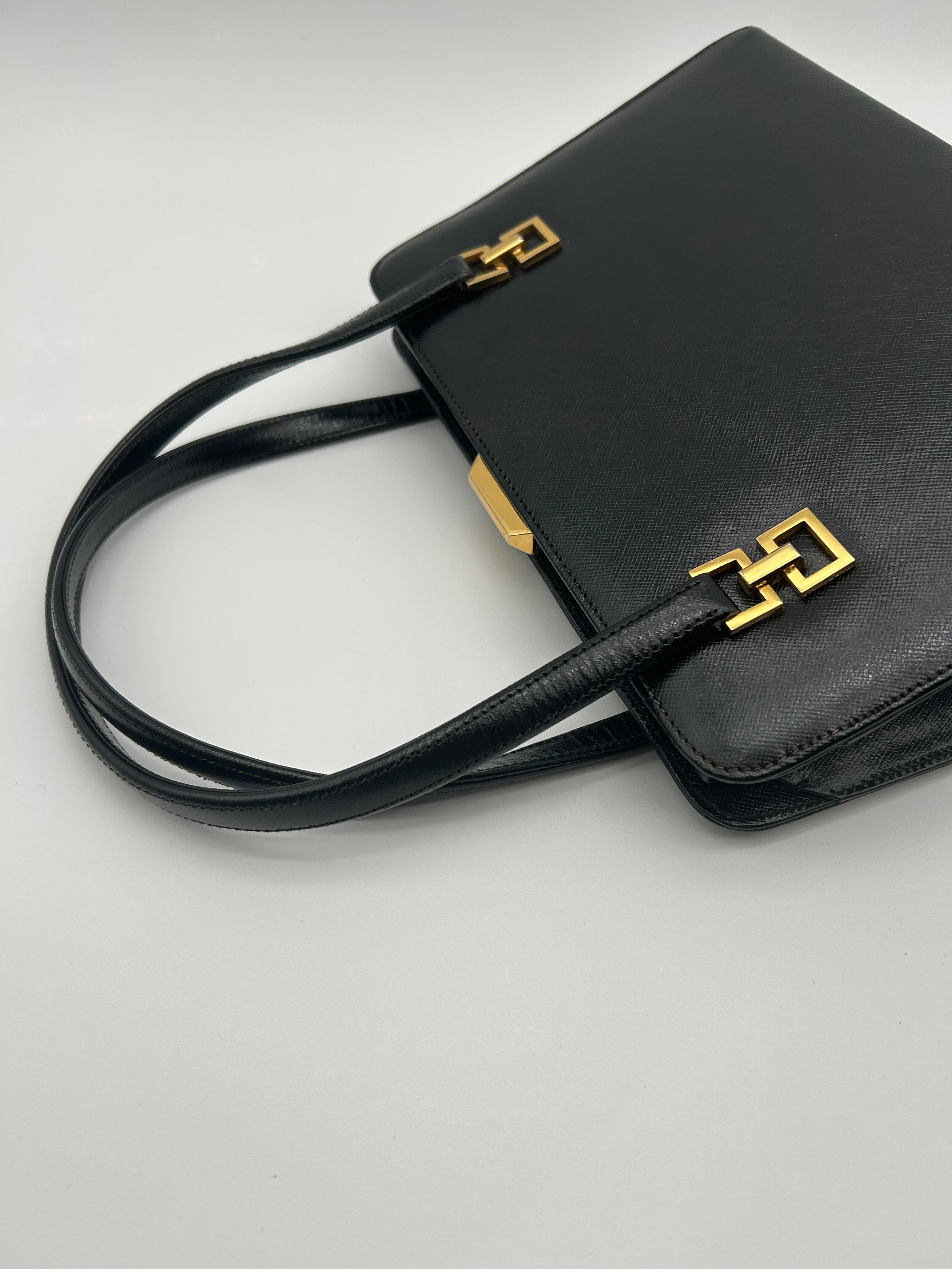 Gucci Borsa Vintage a Mano in Pelle Nera Gucci