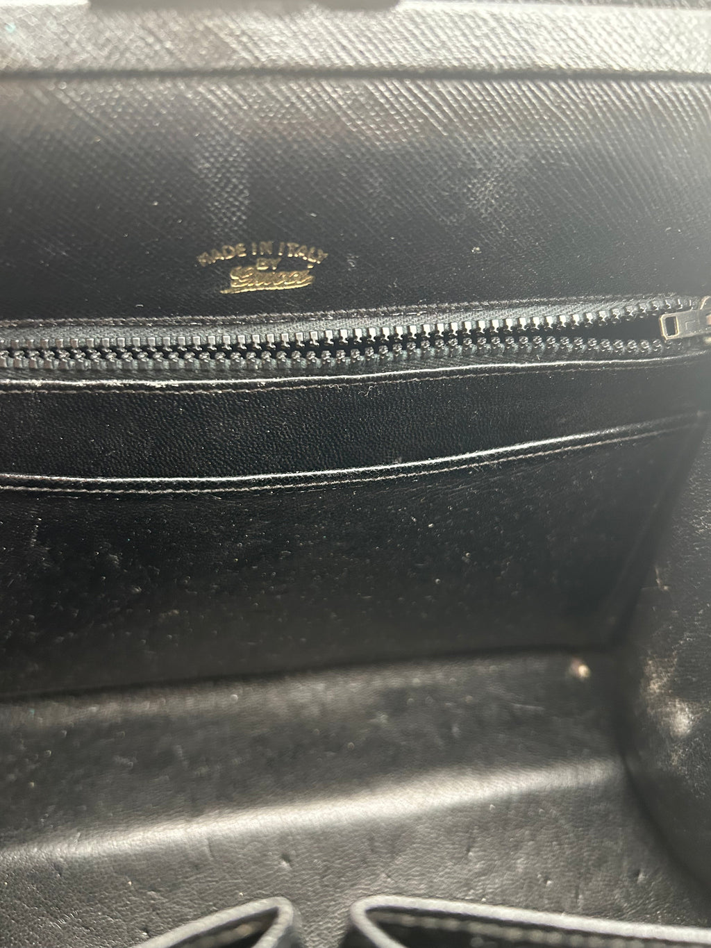 Gucci Borsa Vintage a Mano in Pelle Nera Gucci