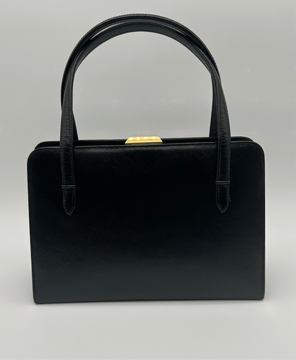 Gucci Borsa Vintage a Mano in Pelle Nera Gucci