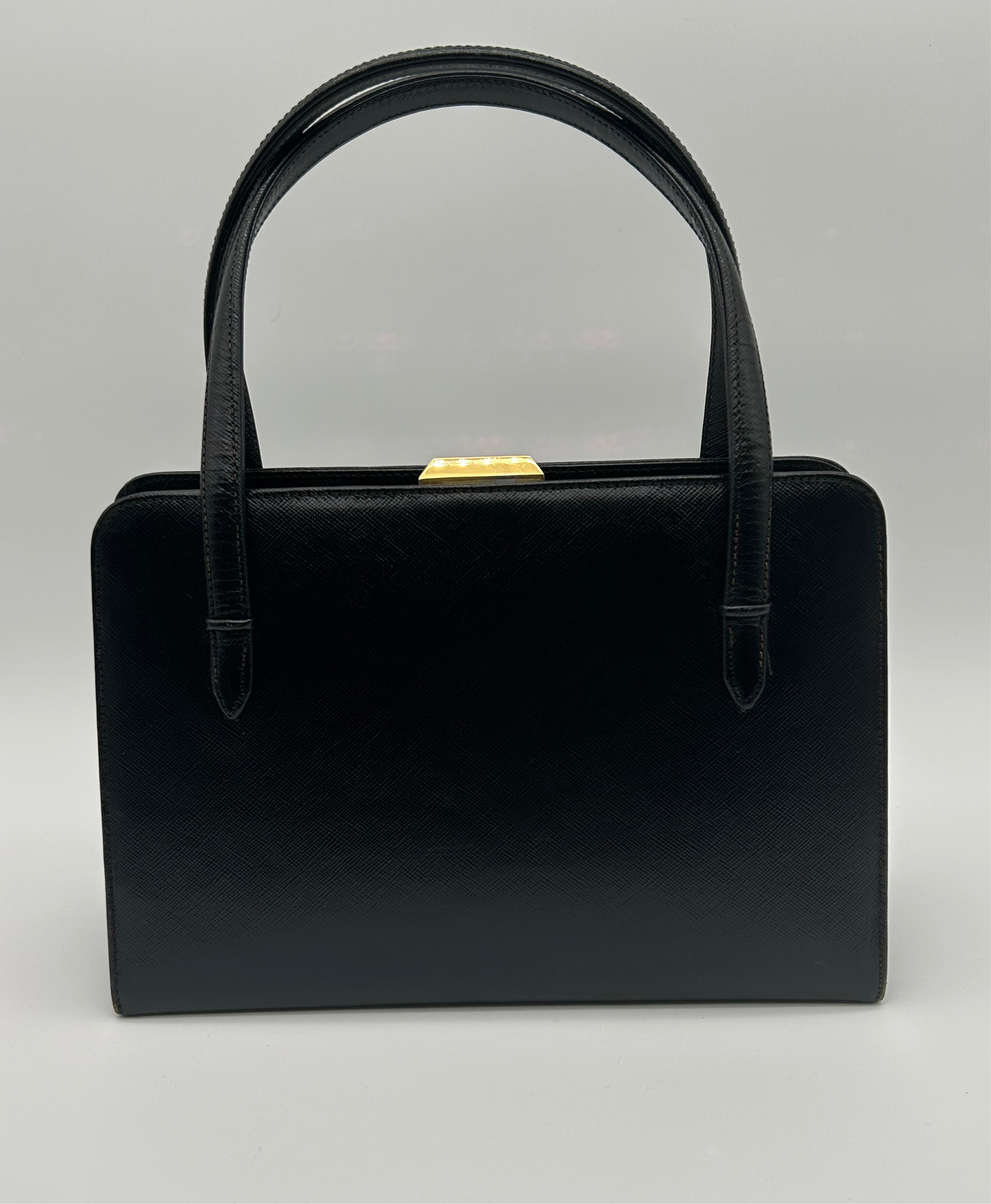 Gucci Borsa Vintage a Mano in Pelle Nera Gucci