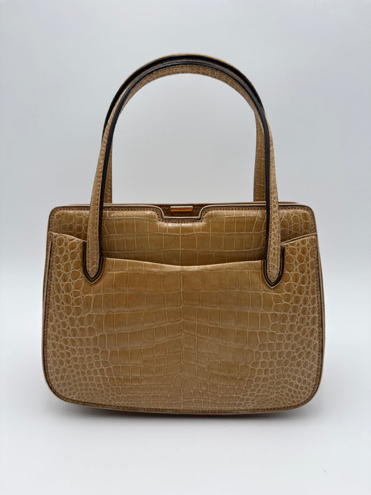 Gucci Borsa Vintage in Coccodrillo Beige Gucci