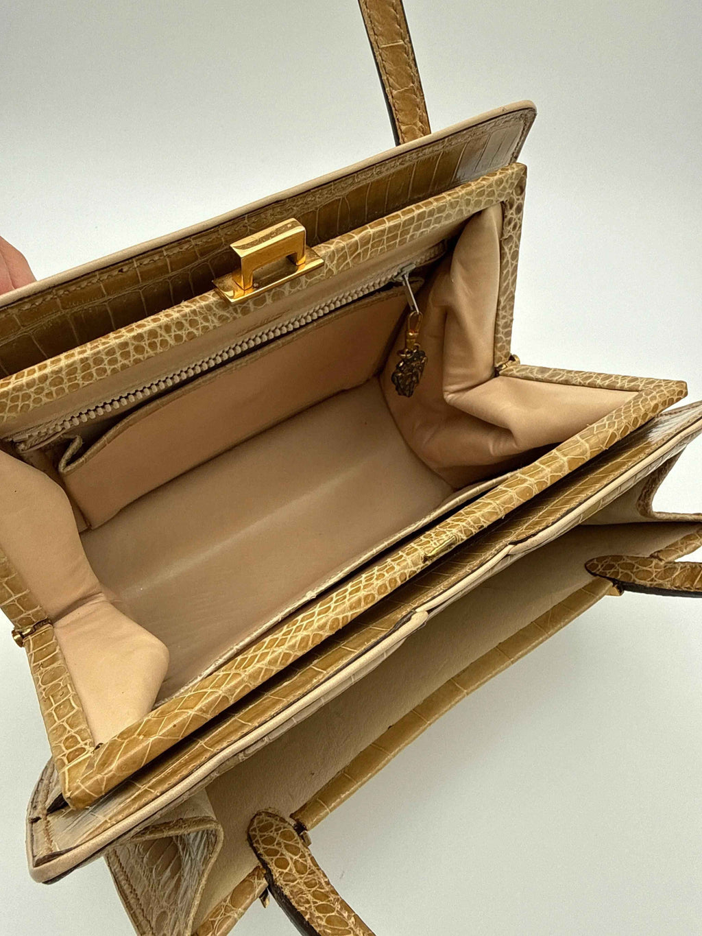 Gucci Borsa in Coccodrillo  Vintage Beige