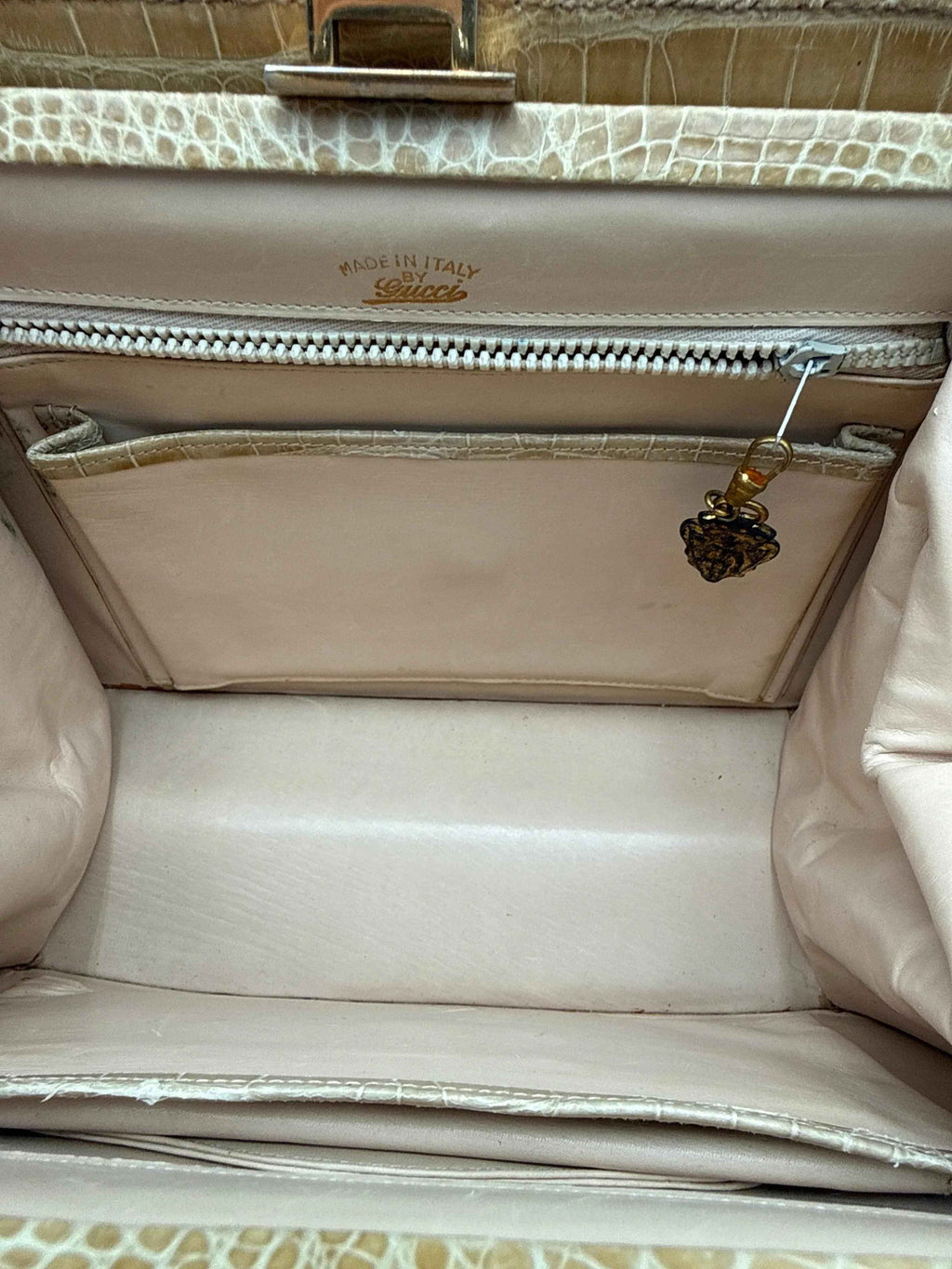 Gucci Borsa in Coccodrillo  Vintage Beige