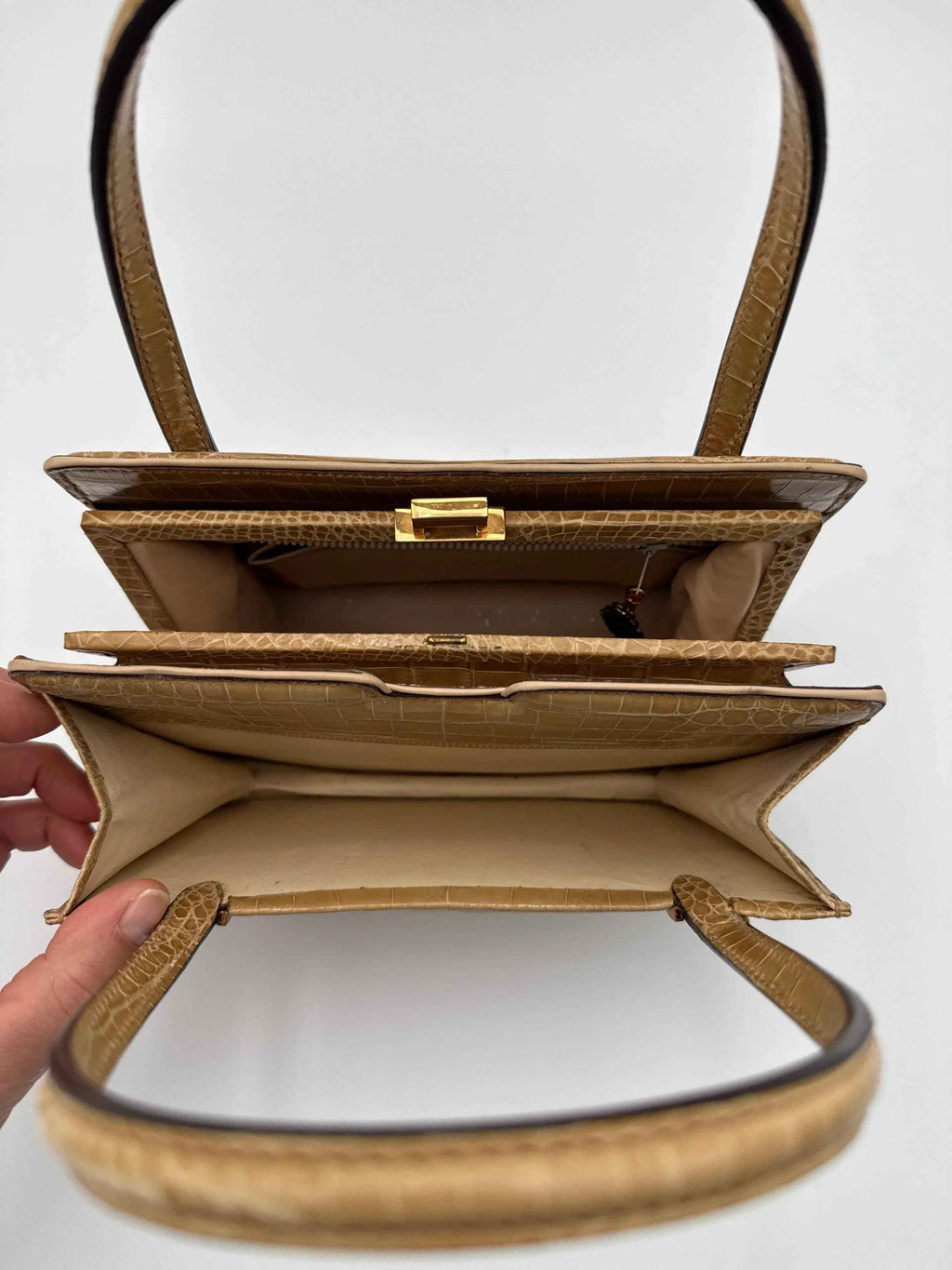 Gucci Borsa in Coccodrillo  Vintage Beige