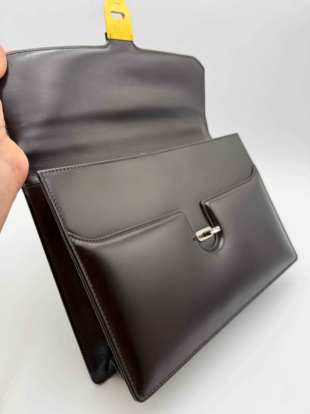Gucci Borsa a Mano Vintage Pelle Marrone