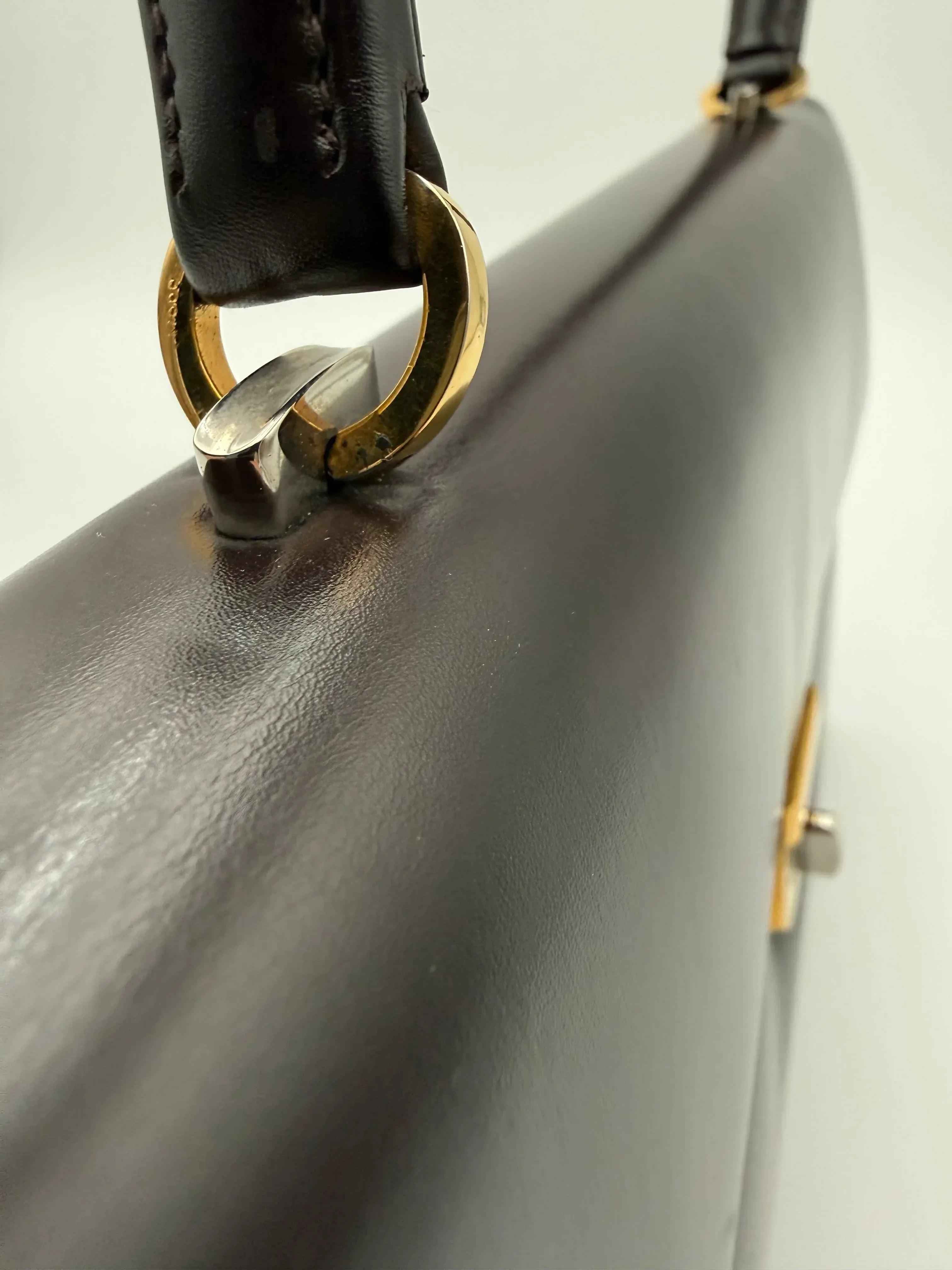 Gucci Borsa a Mano Vintage Pelle Marrone