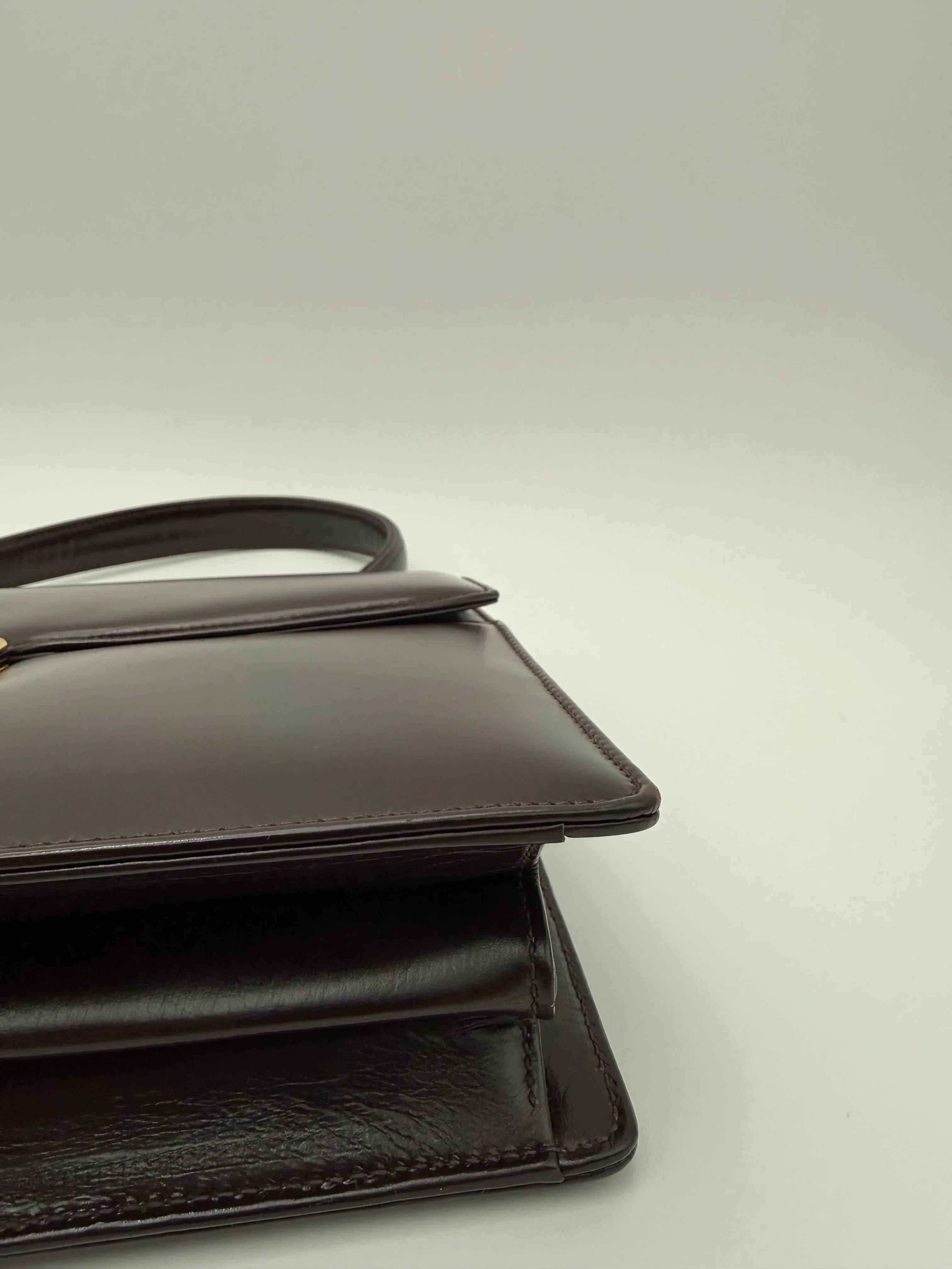Gucci Borsa a Mano Vintage Pelle Marrone