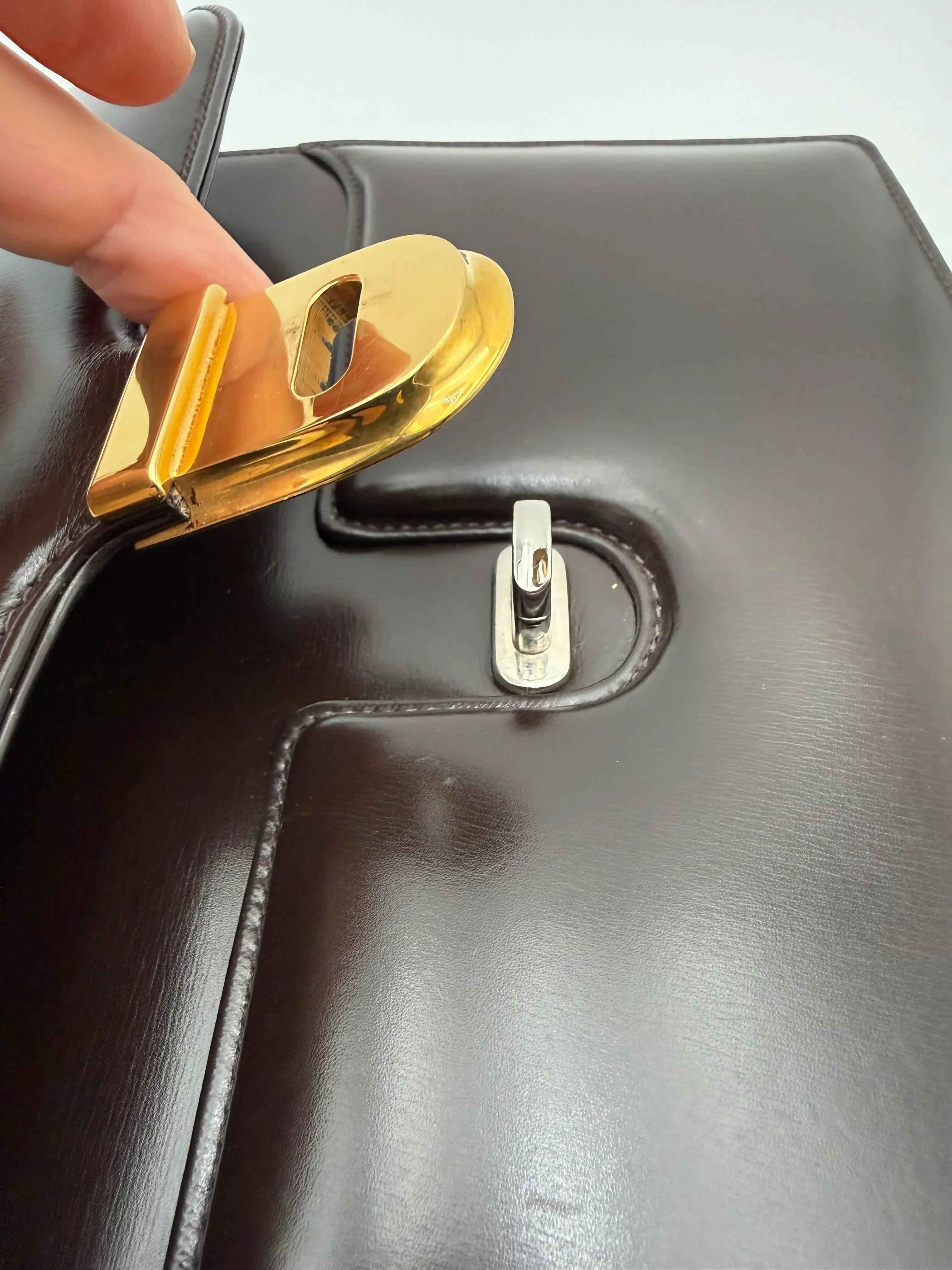Gucci Borsa a Mano Vintage Pelle Marrone