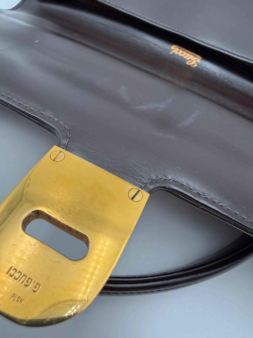 Gucci Borsa a Mano Vintage Pelle Marrone