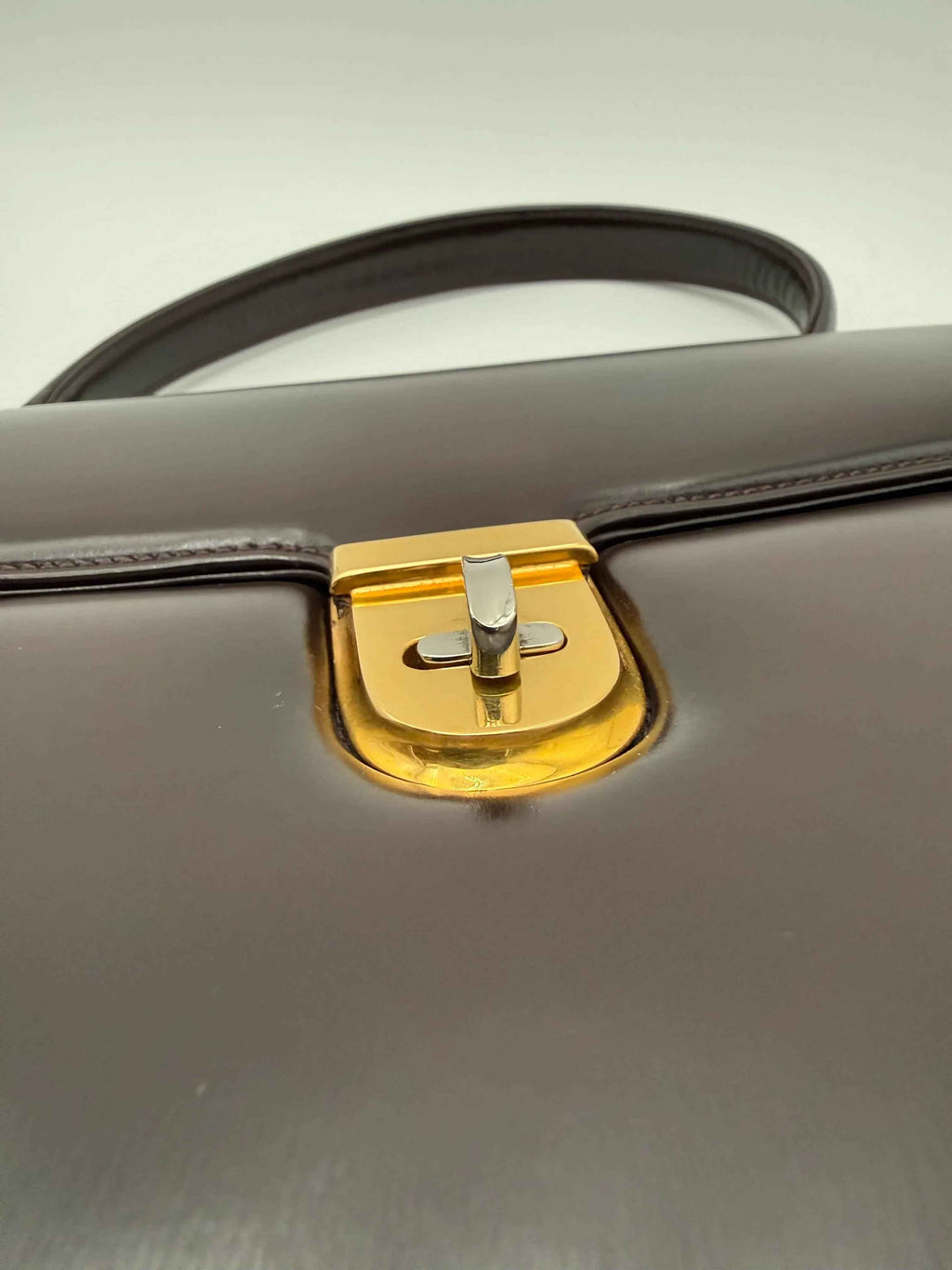 Gucci Borsa a Mano Vintage Pelle Marrone