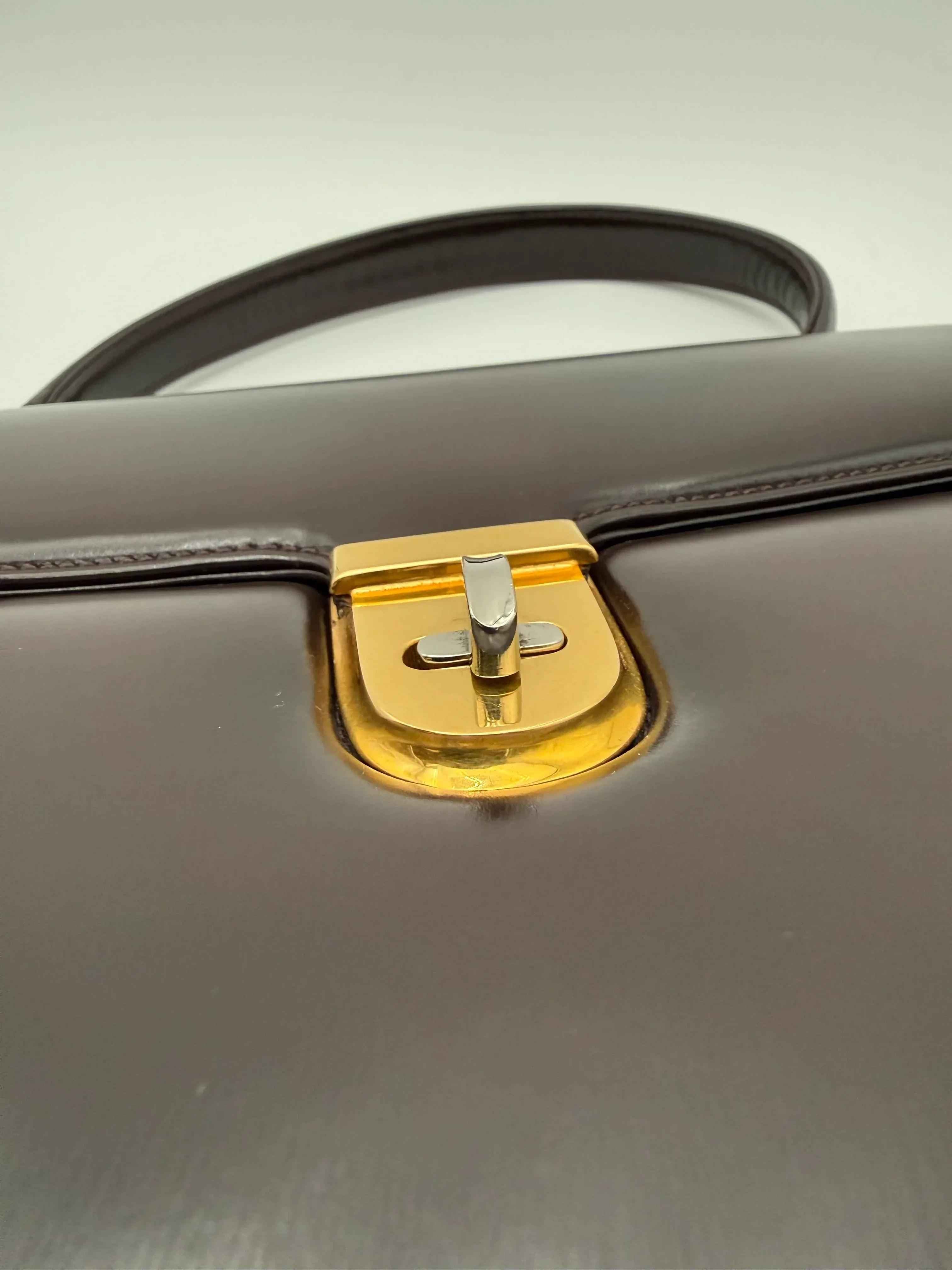 Gucci Borsa a Mano Vintage Pelle Marrone
