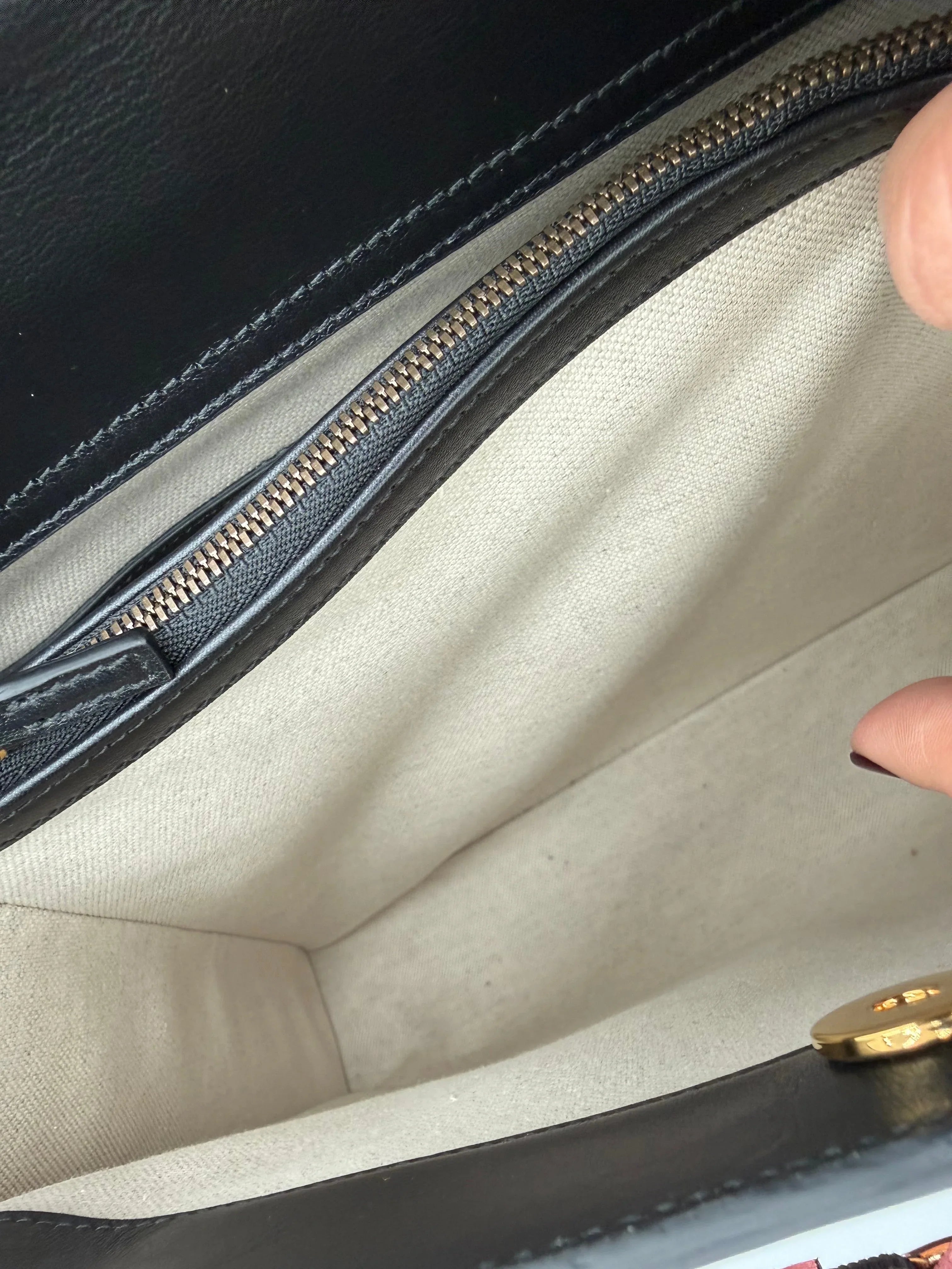 Gucci Diana in Velluto e Pelle a Rombi Nero e Grigio - Mercatino di Ninni