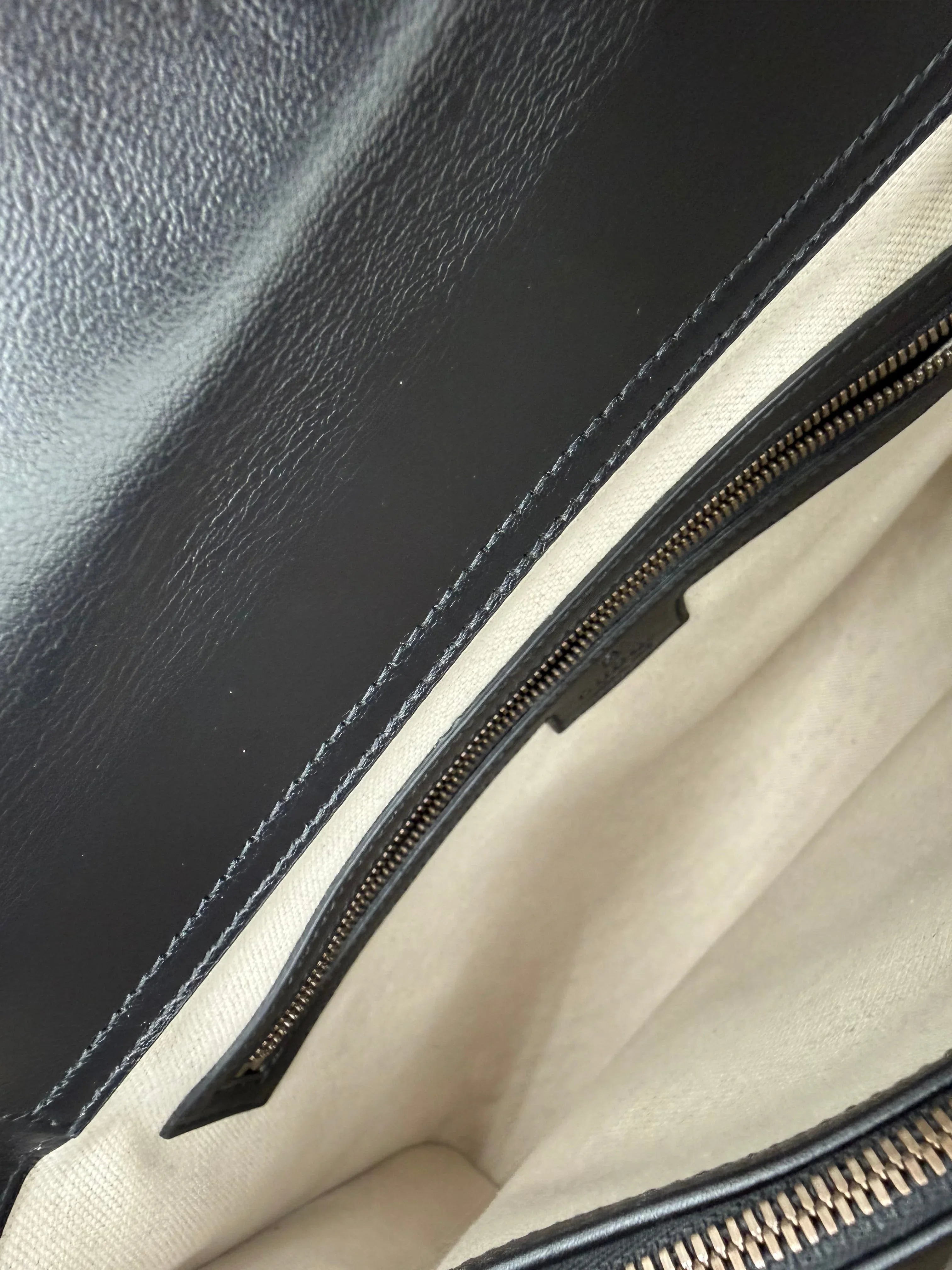 Gucci Diana in Velluto e Pelle a Rombi Nero e Grigio - Mercatino di Ninni