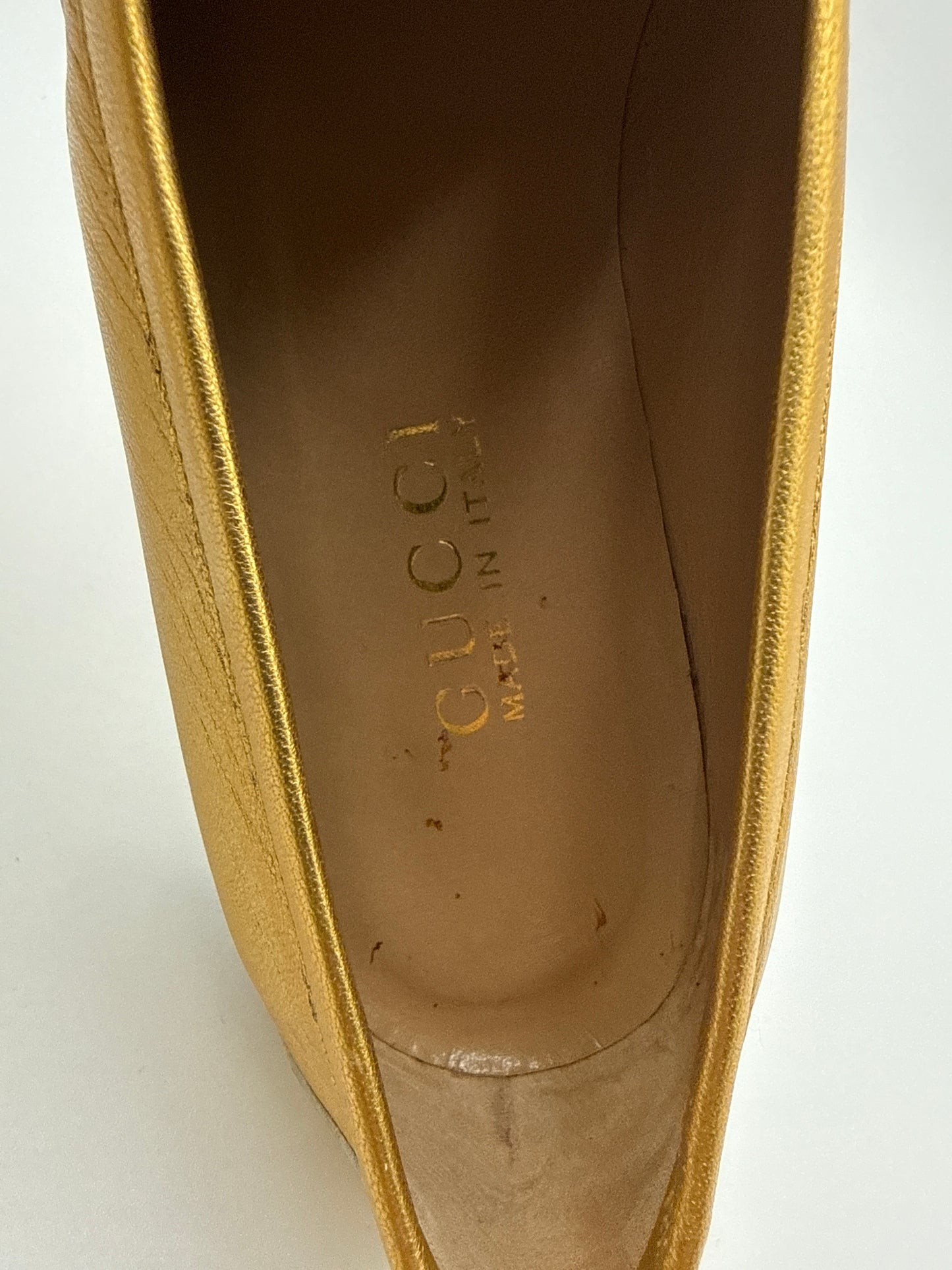 Gucci Horsebit  Mocassini Gold Vintage - Mercatino di Ninni