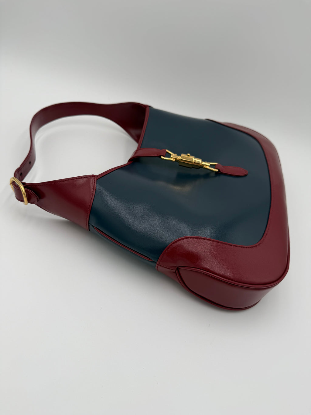 Gucci Jackie 1961 Collezione in Pelle Blu e Bordeaux - Mercatino di Ninni