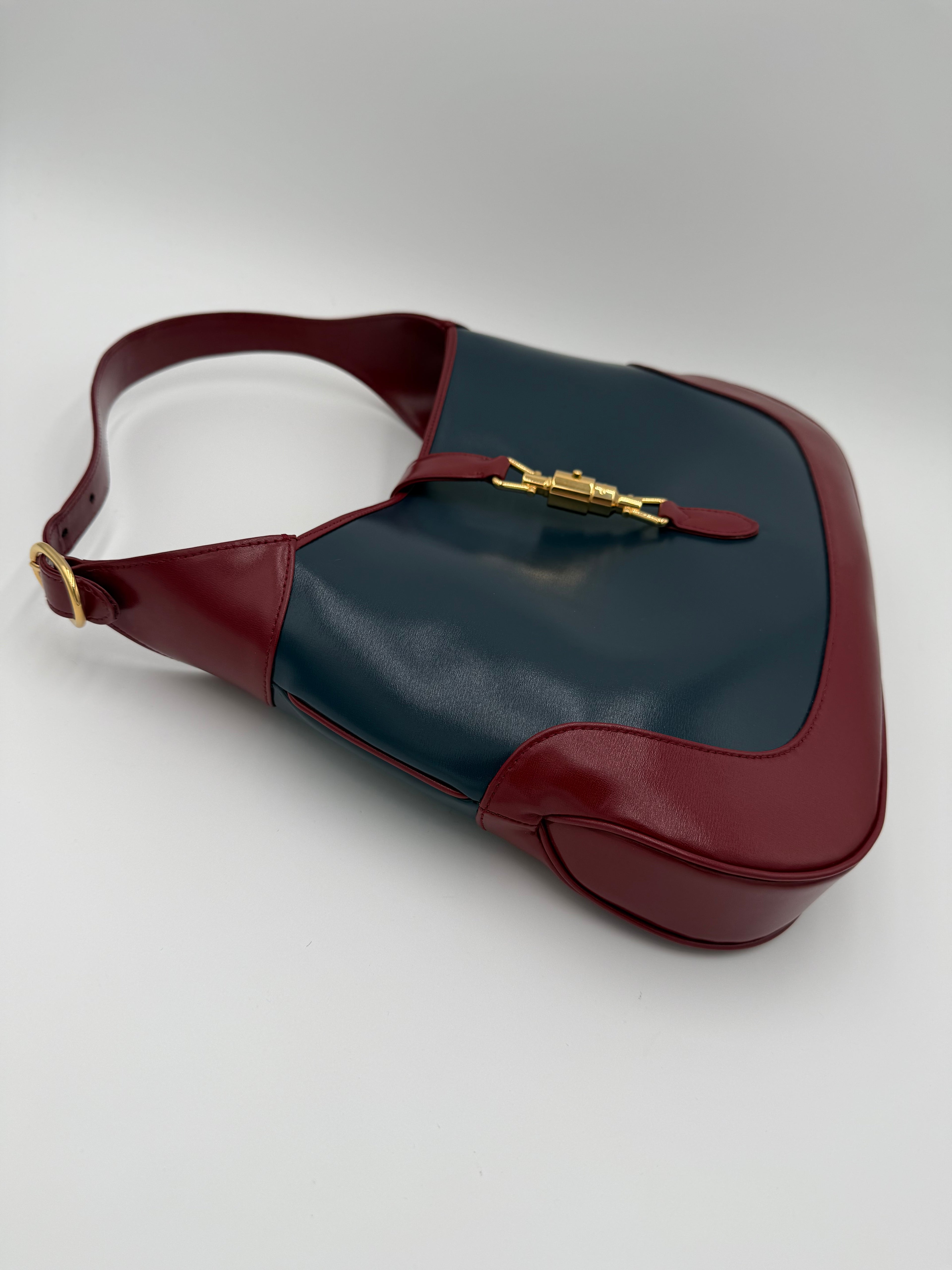 Gucci Jackie 1961 Collezione in Pelle Blu e Bordeaux - Mercatino di Ninni