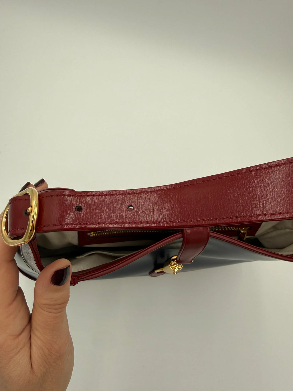 Gucci Jackie 1961 Collezione in Pelle Blu e Bordeaux - Mercatino di Ninni