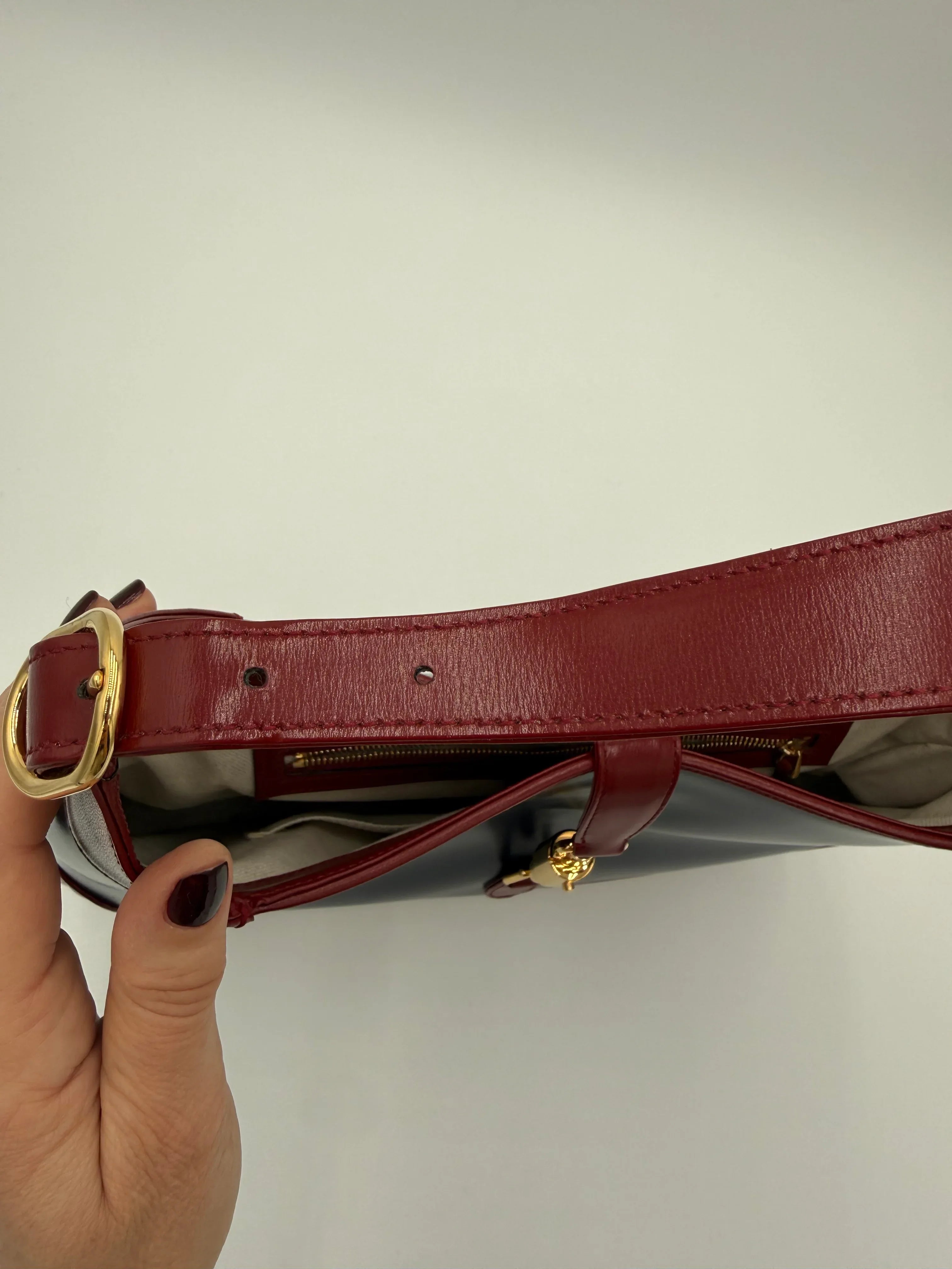 Gucci Jackie 1961 Collezione in Pelle Blu e Bordeaux - Mercatino di Ninni