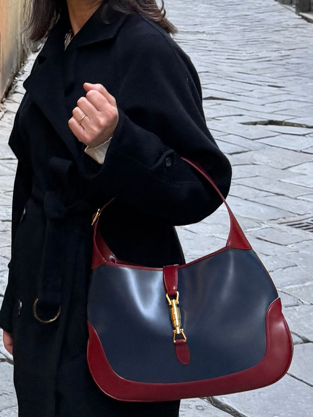 Gucci Jackie 1961 Collezione in Pelle Blu e Bordeaux - Mercatino di Ninni