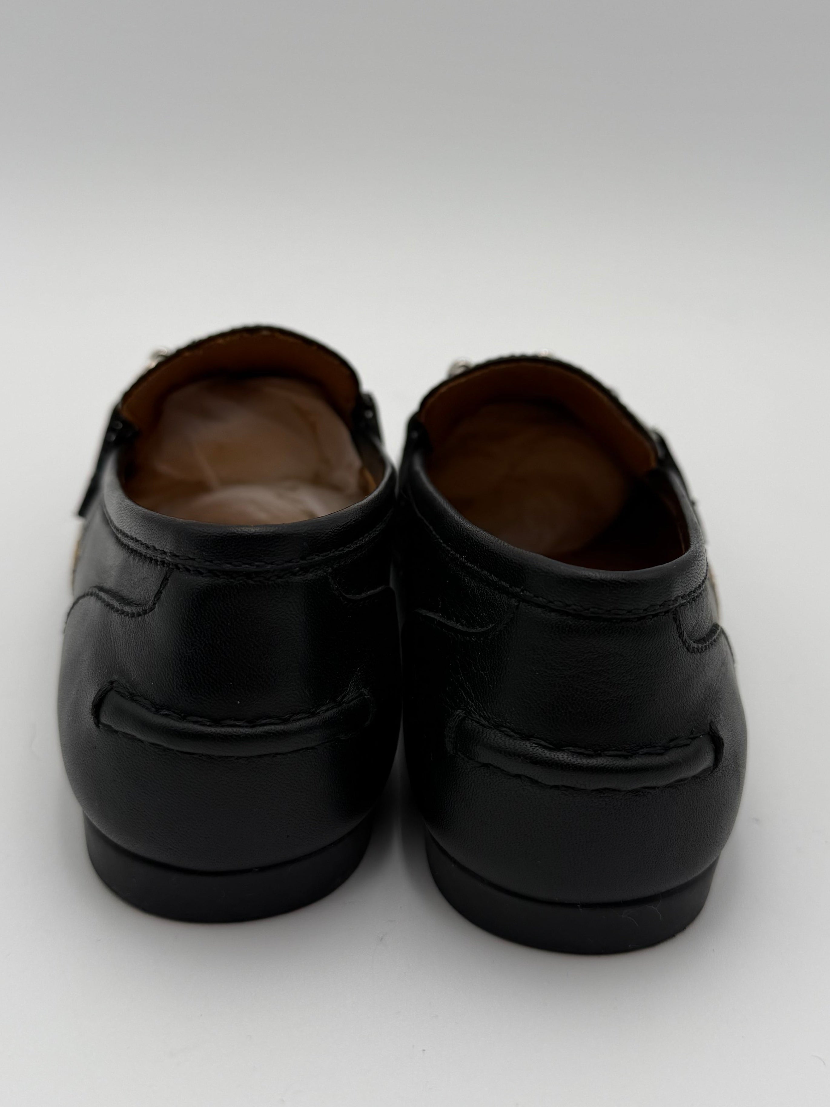 Gucci Mocassini Jordan Bambino con Api e Stelle Ricamate Neri - Mercatino di Ninni