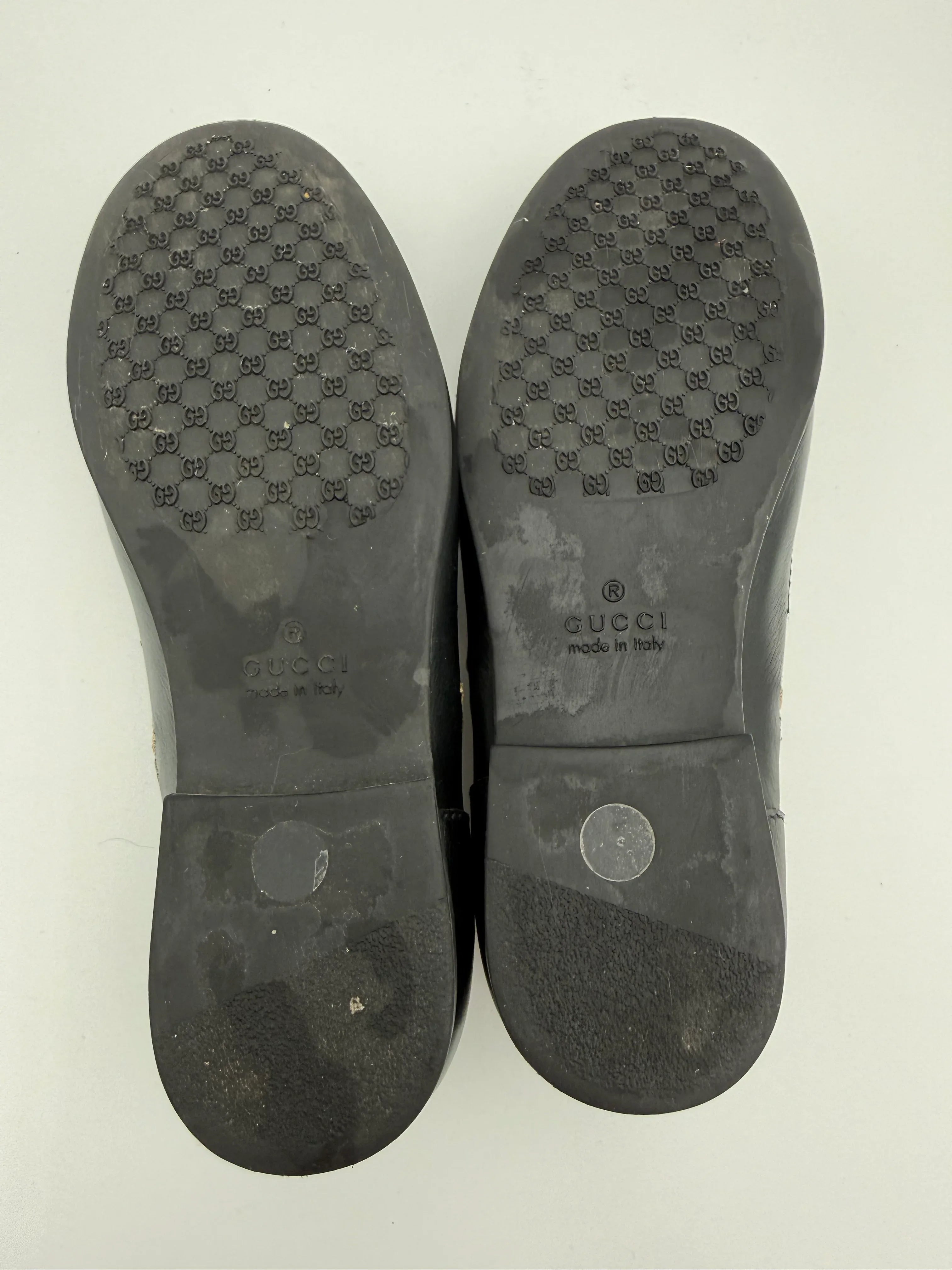 Gucci Mocassini Jordan Bambino con Api e Stelle Ricamate Neri - Mercatino di Ninni