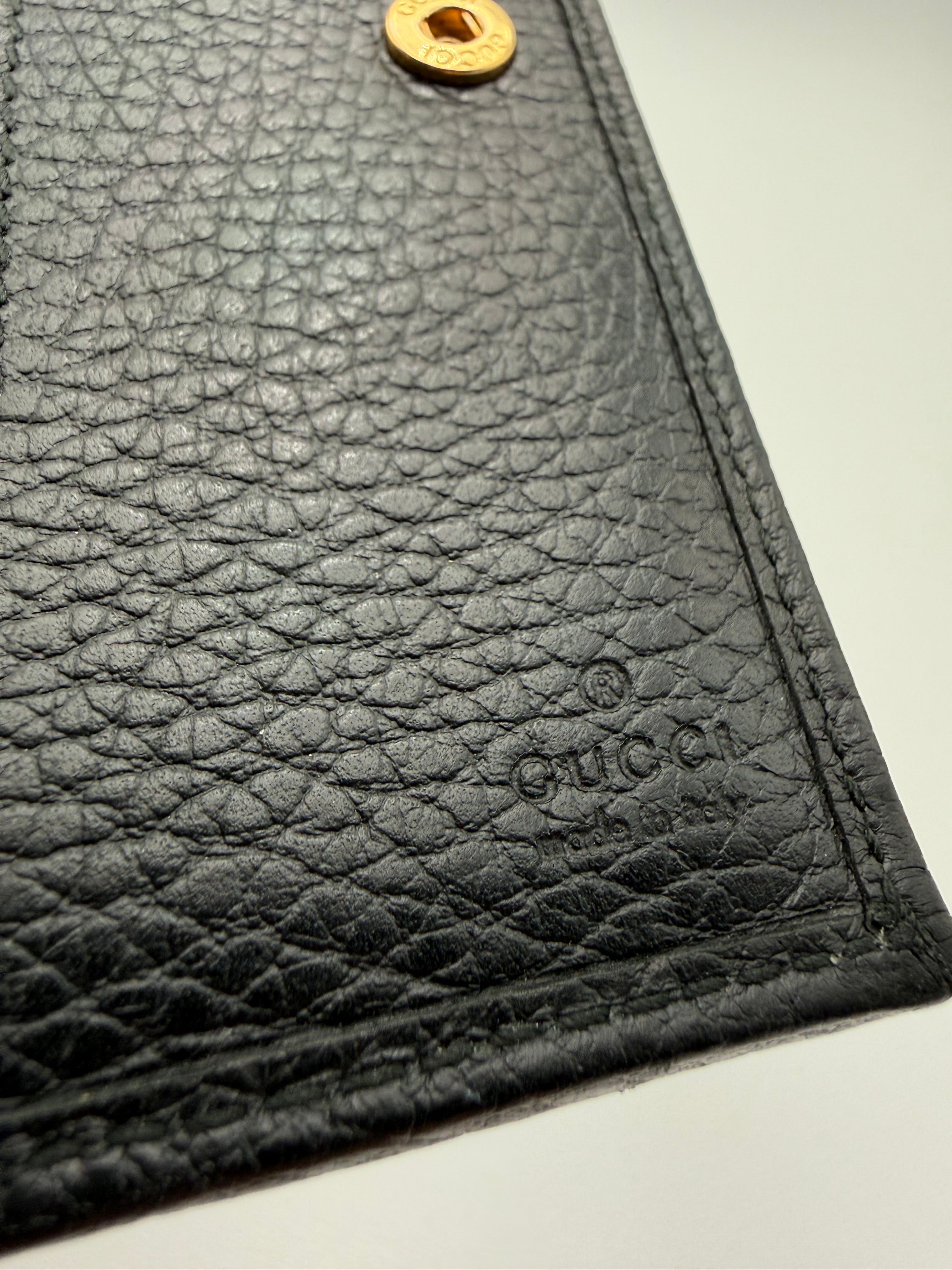 Gucci Portadocumenti GG Mormont in Pelle di Vitello Nero - Mercatino di Ninni