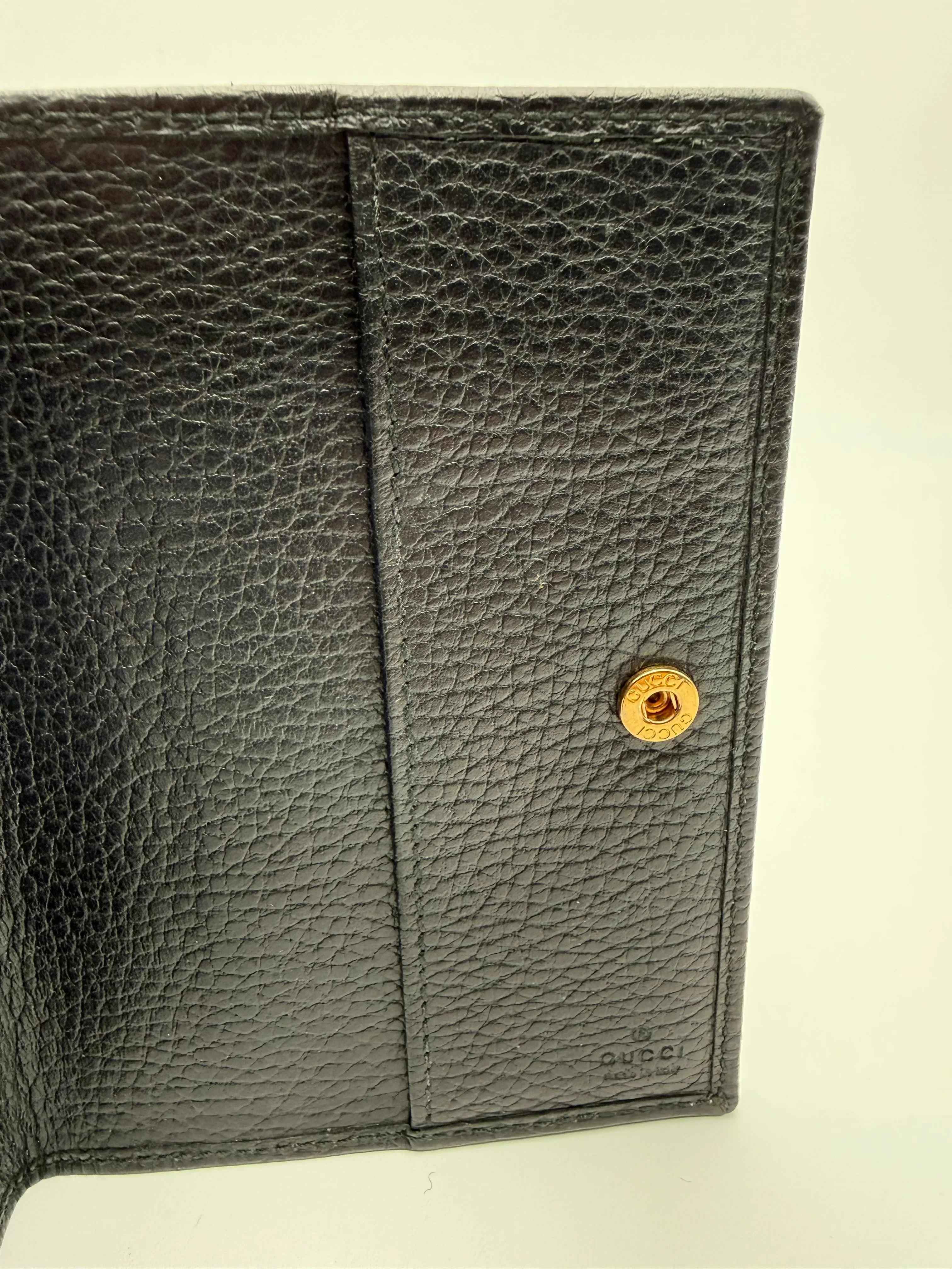 Gucci Portadocumenti GG Mormont in Pelle di Vitello Nero