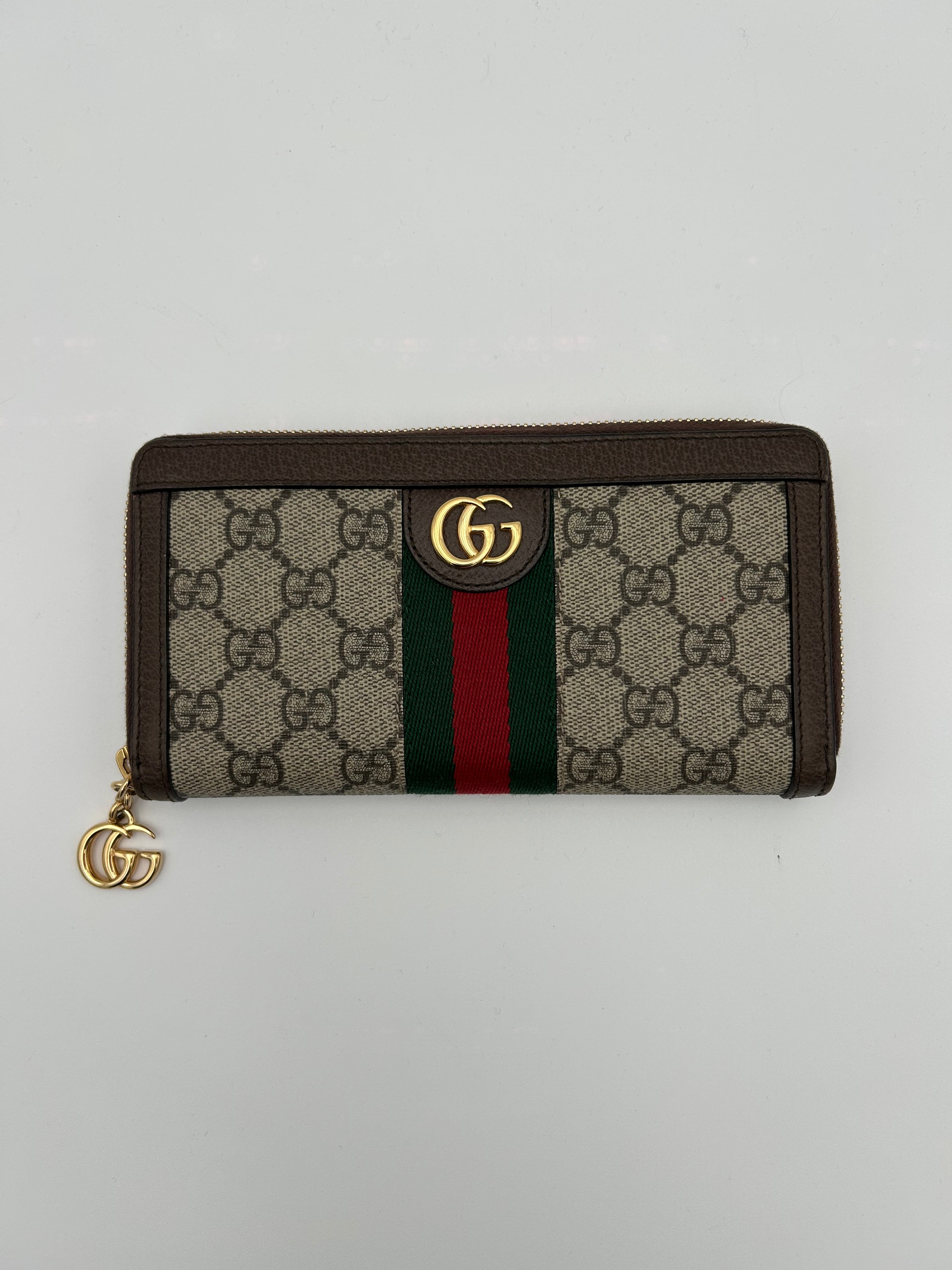 Gucci Portafoglio Ophidia in GG Supreme Marrone Gucci