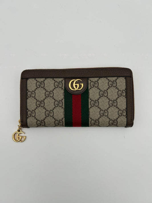 Gucci Portafoglio Ophidia in GG Supreme Marrone Gucci