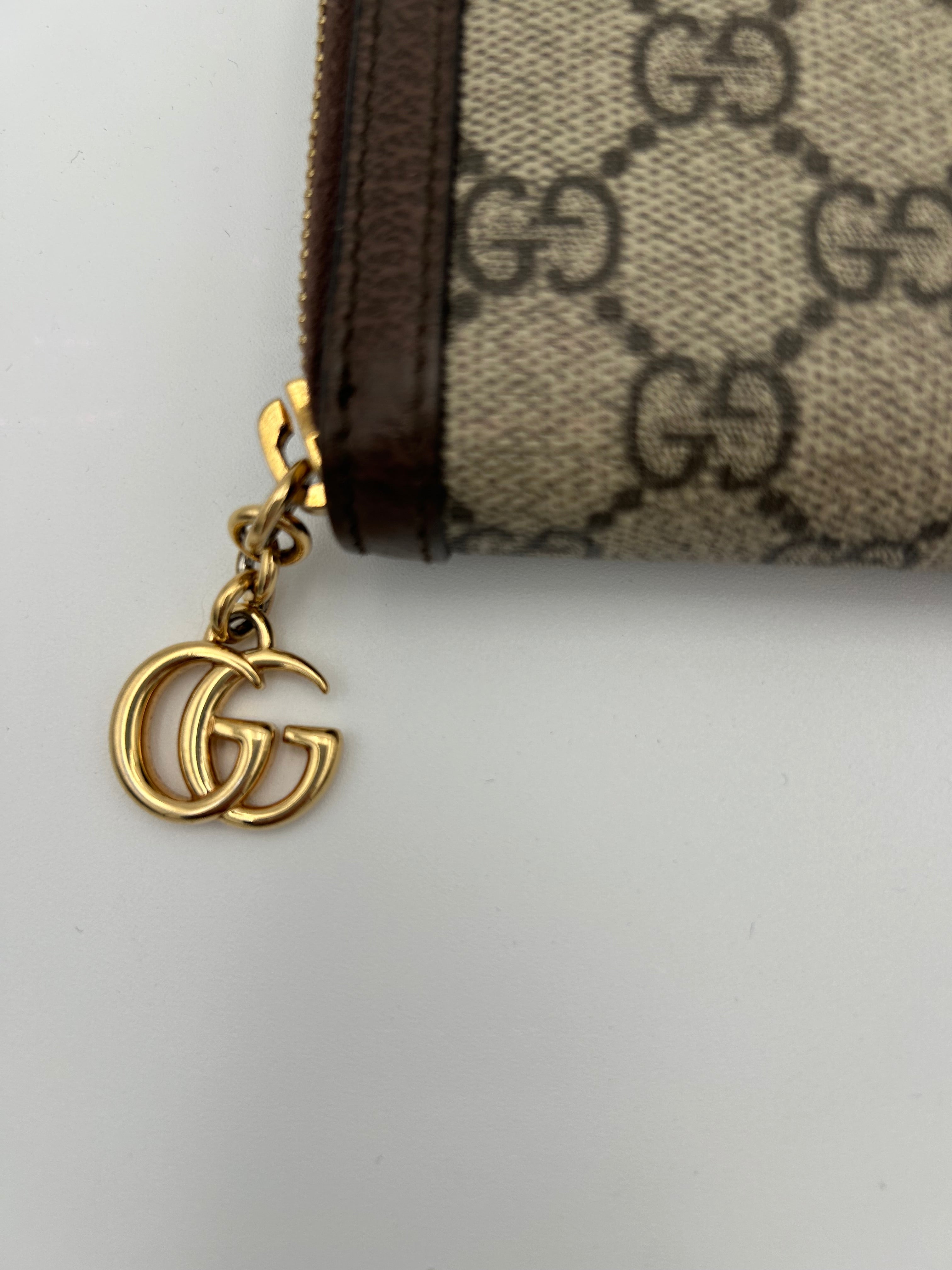 Gucci Portafoglio Ophidia in GG Supreme Marrone Gucci
