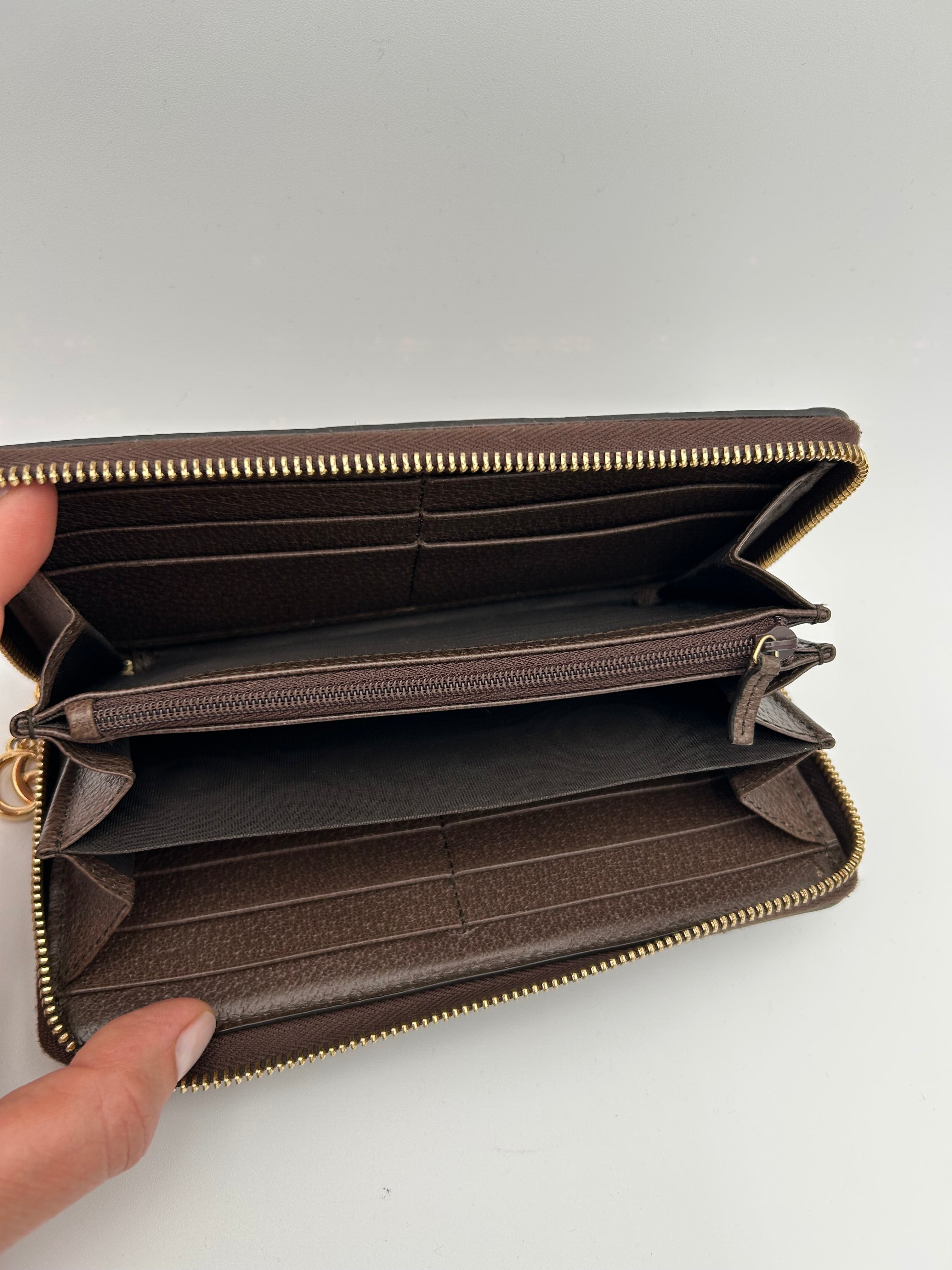 Gucci Portafoglio Ophidia in GG Supreme Marrone Gucci