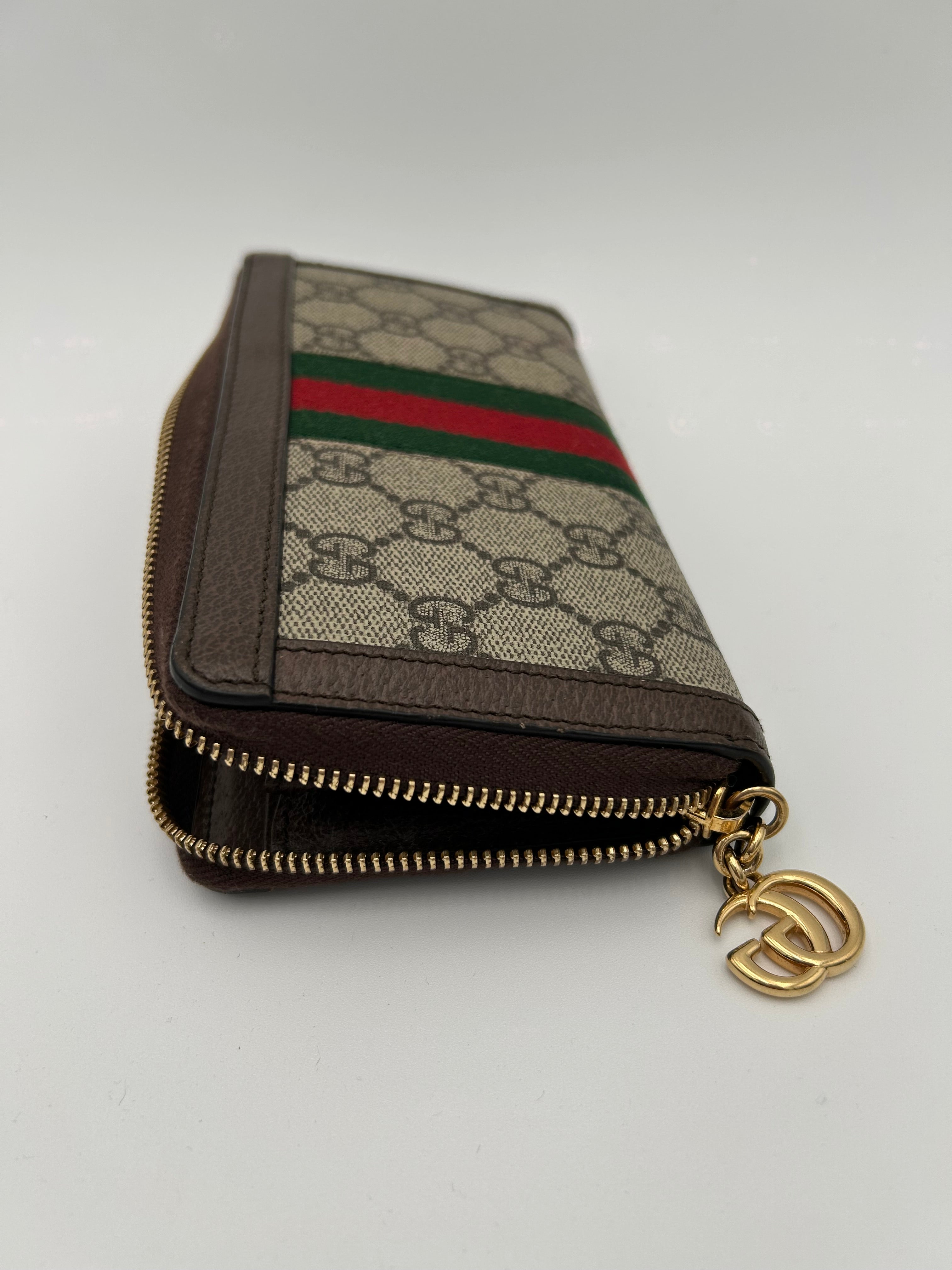 Gucci Portafoglio Ophidia in GG Supreme Marrone Gucci