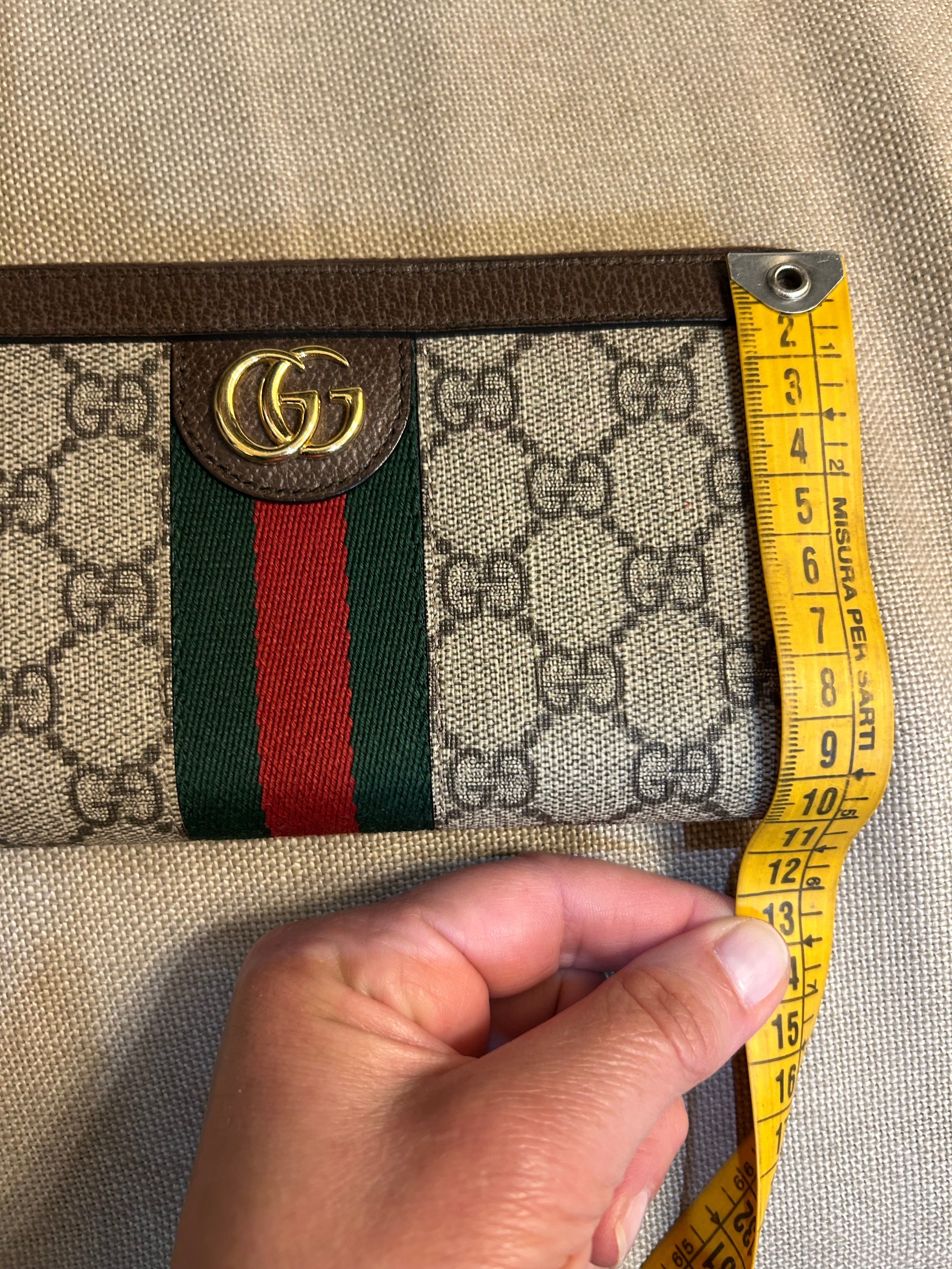 Gucci Portafoglio Ophidia in GG Supreme Marrone Gucci