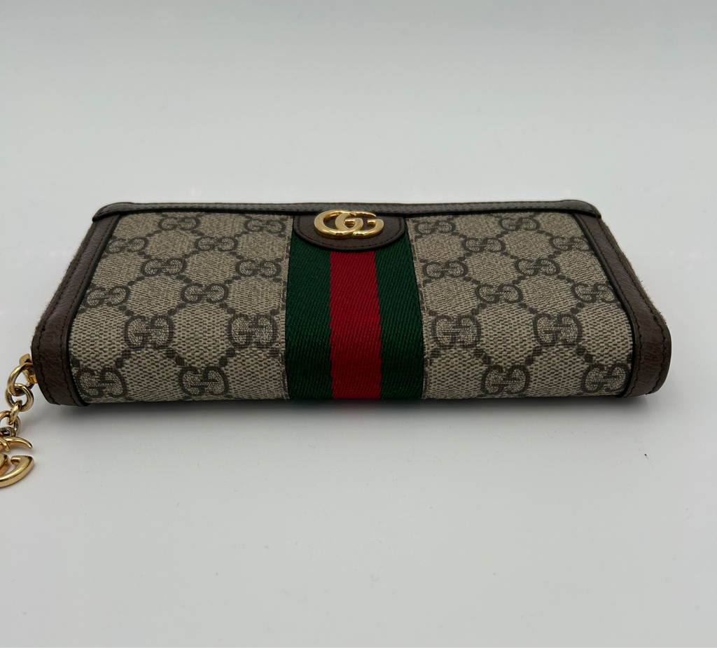Gucci Portafoglio Ophidia in GG Supreme Marrone Gucci