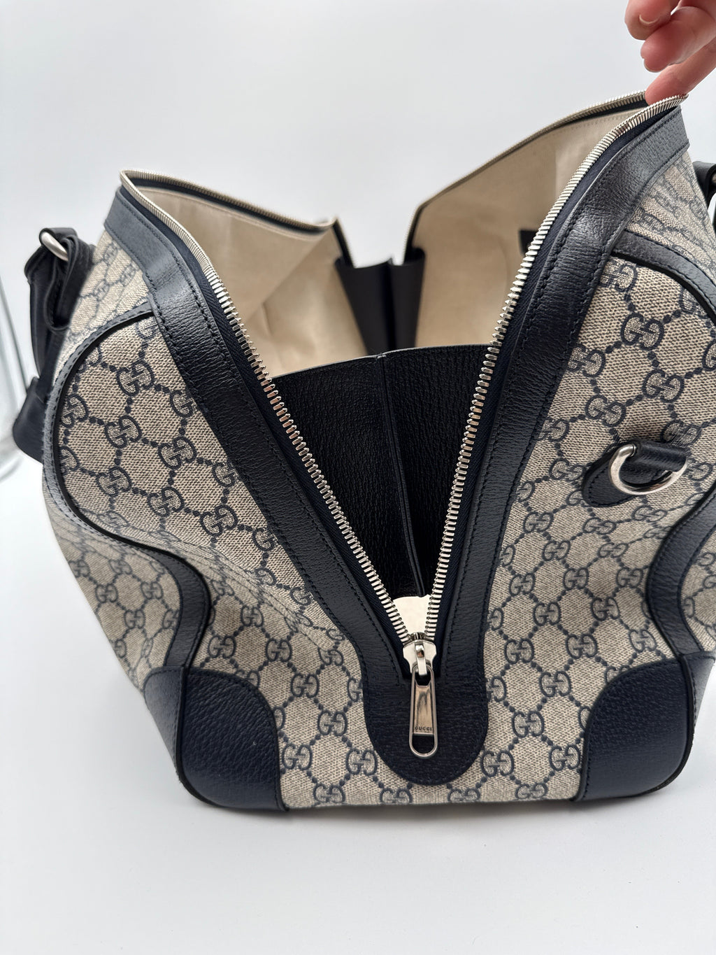 Gucci Savoy Tela Supreme GG Borsone Viaggio Beige Gucci