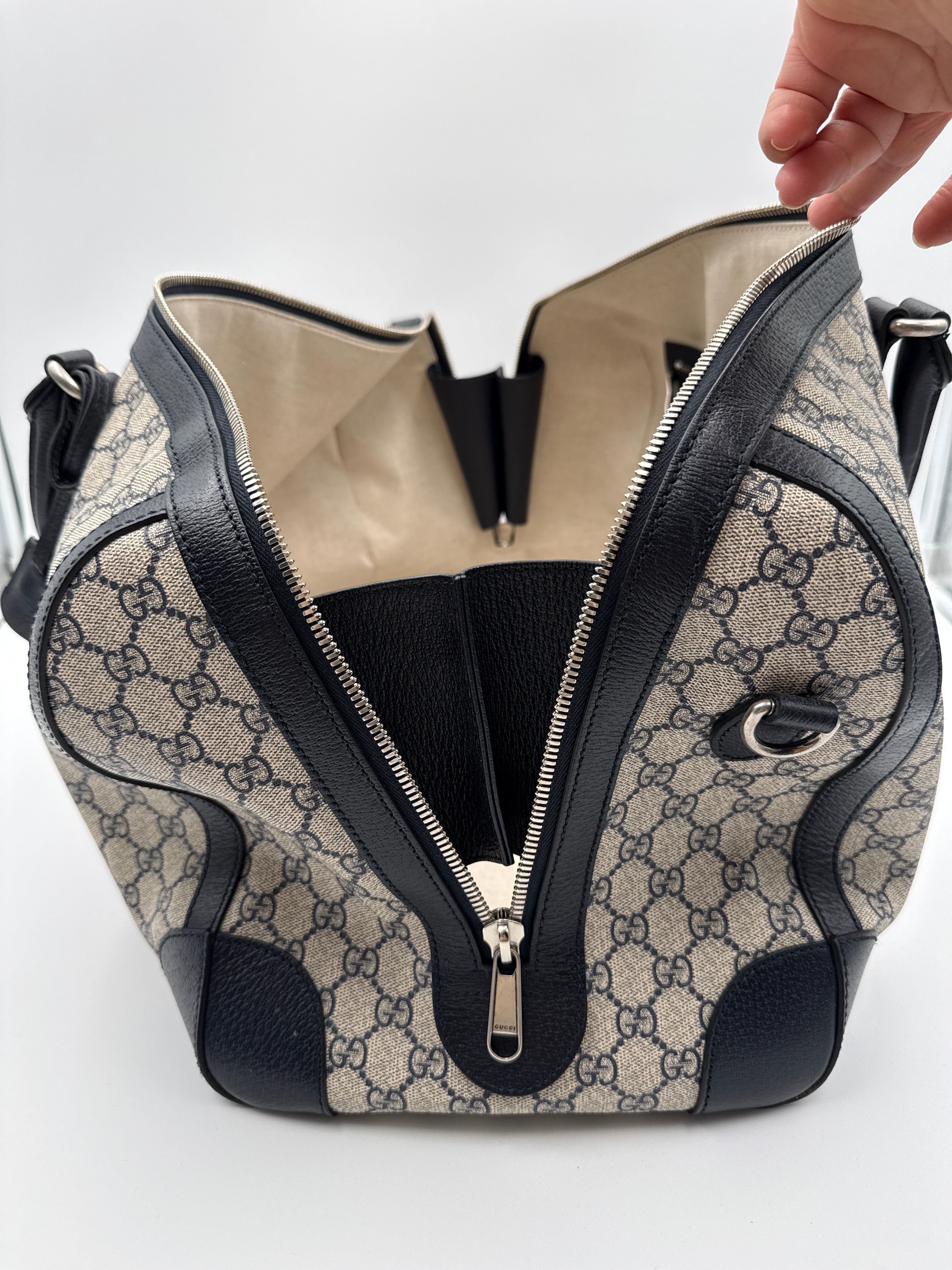 Gucci Savoy Tela Supreme GG Borsone Viaggio Beige Gucci