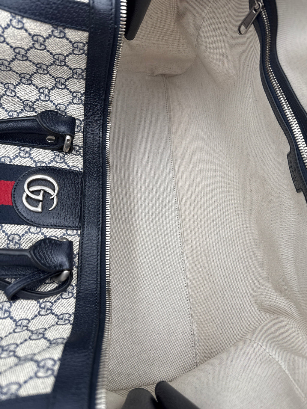 Gucci Savoy Tela Supreme GG Borsone Viaggio Beige Gucci