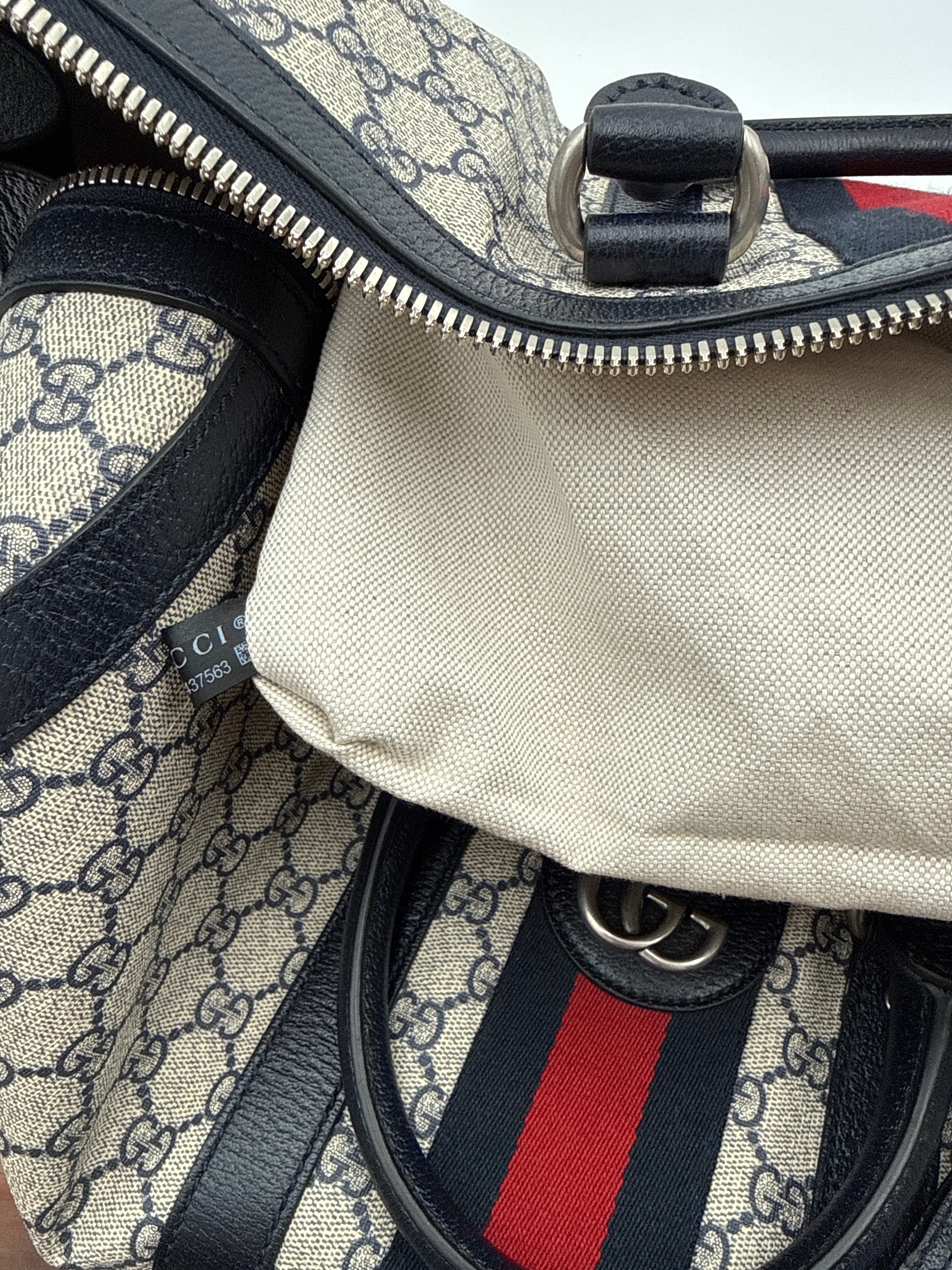 Gucci Savoy Tela Supreme GG Borsone Viaggio Beige Gucci