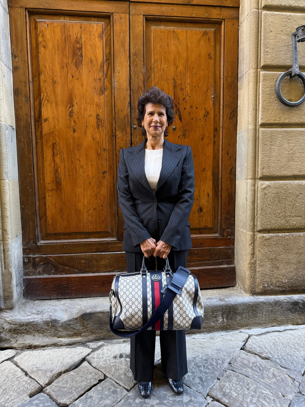 Gucci Savoy Tela Supreme GG Borsone Viaggio Beige Gucci