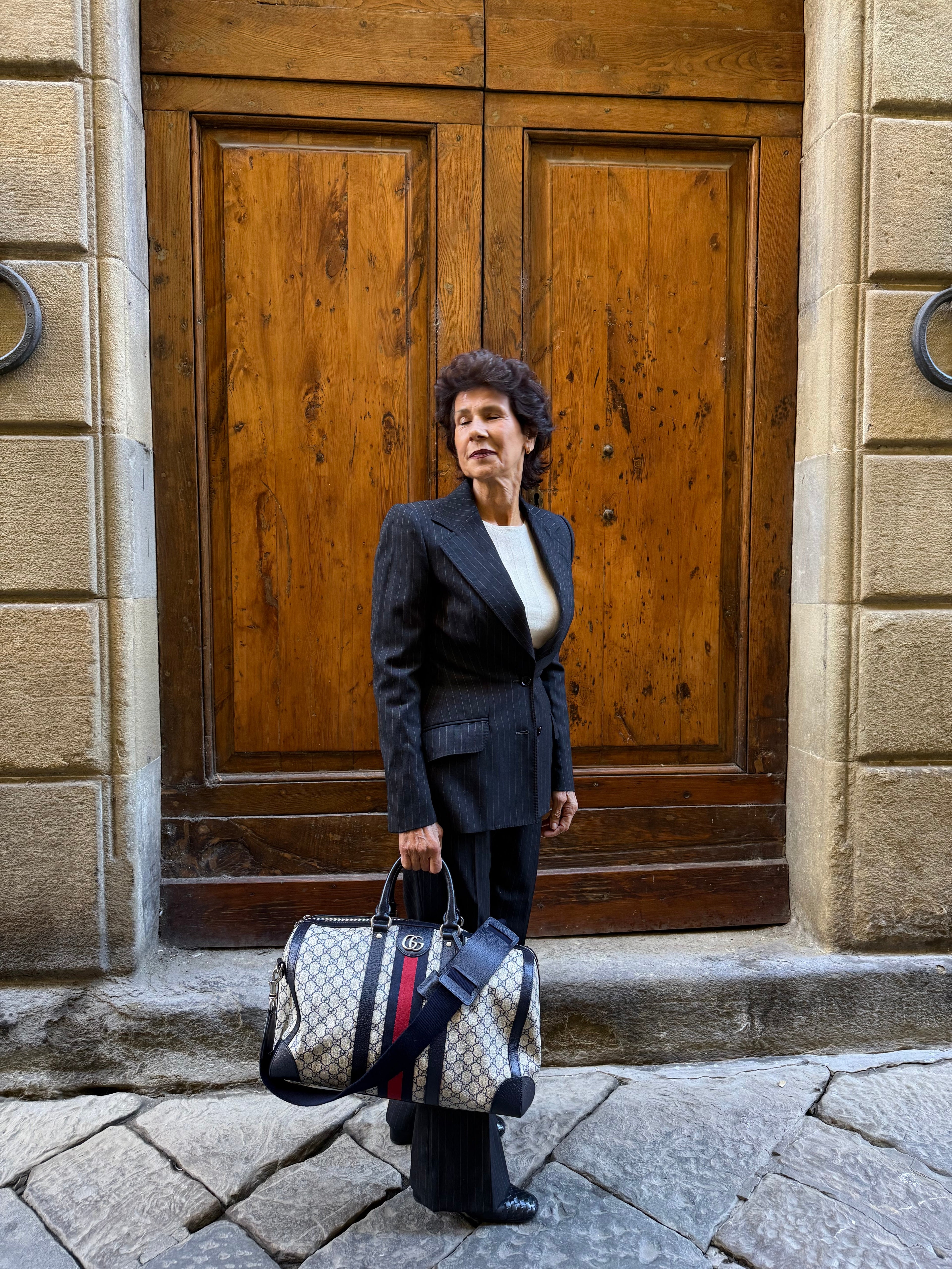 Gucci Savoy Tela Supreme GG Borsone Viaggio Beige Gucci