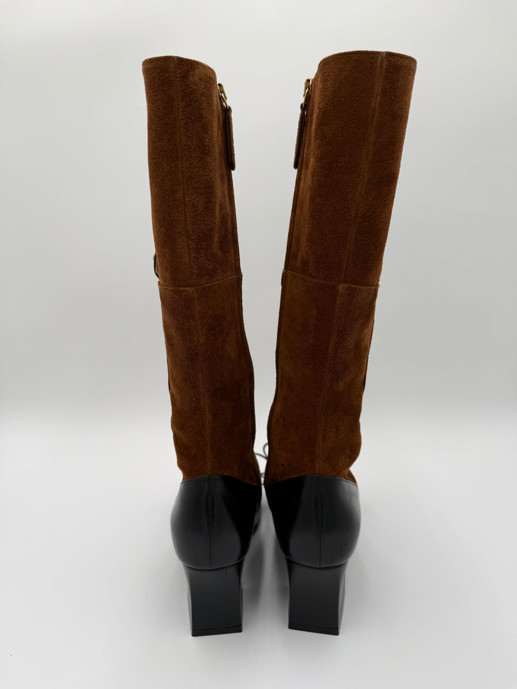 Gucci Stivali Camoscio e Pelle Marroni - Mercatino di Ninni