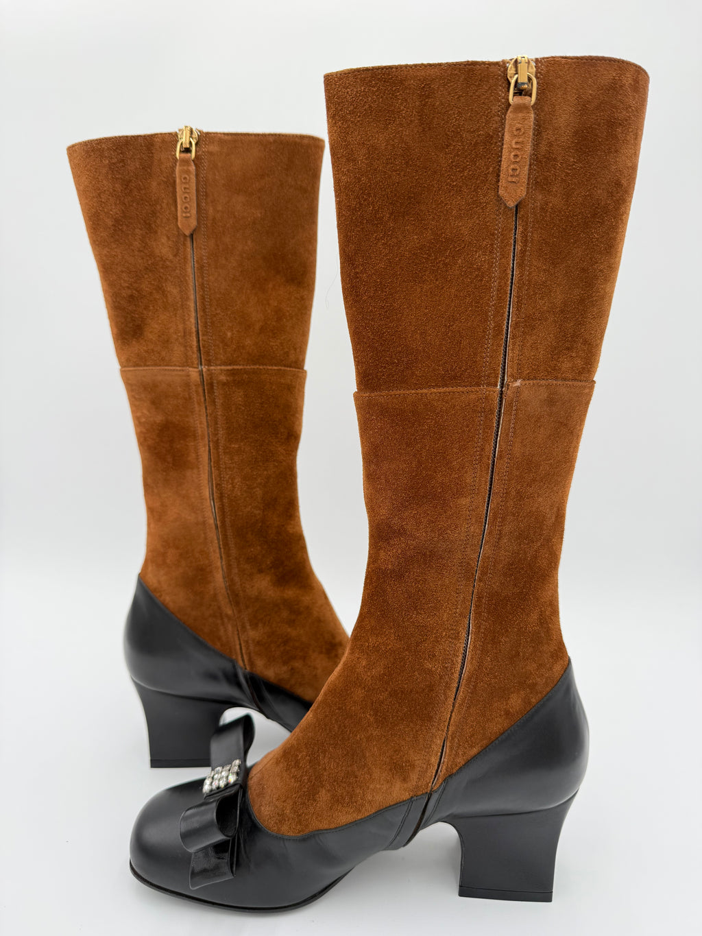 Gucci Stivali Camoscio e Pelle Marroni - Mercatino di Ninni