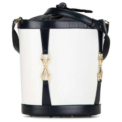 Gucci Vintage Borsa Secchiello anni 80 Blu e Bianco Gucci