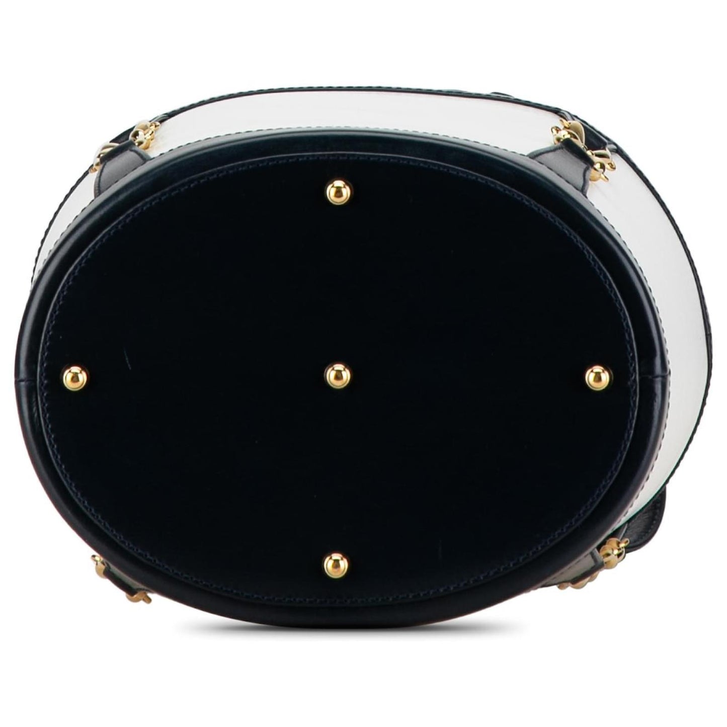 Gucci Vintage Borsa Secchiello anni 80 Blu e Bianco Gucci