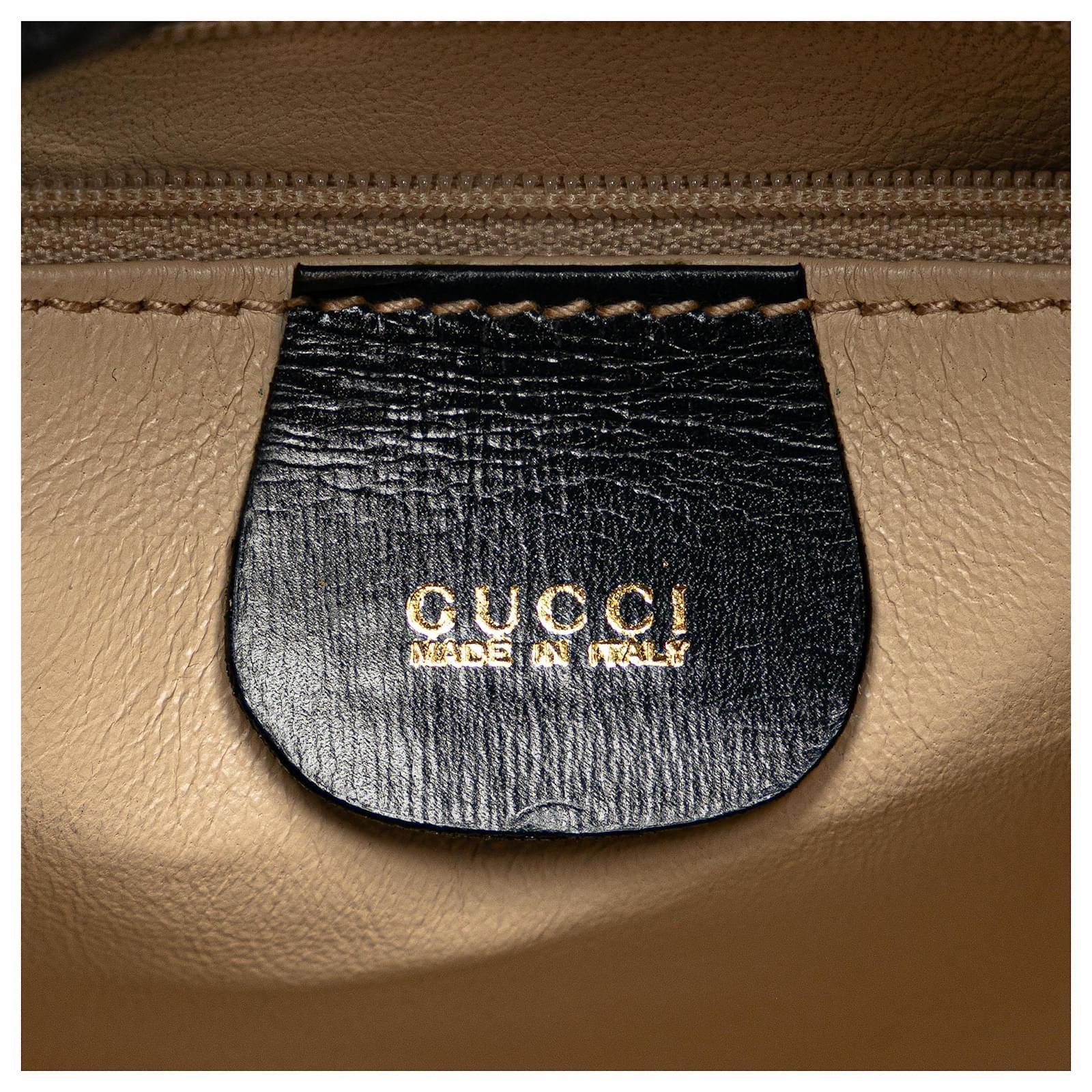 Gucci Vintage Borsa Secchiello anni 80 Blu e Bianco Gucci
