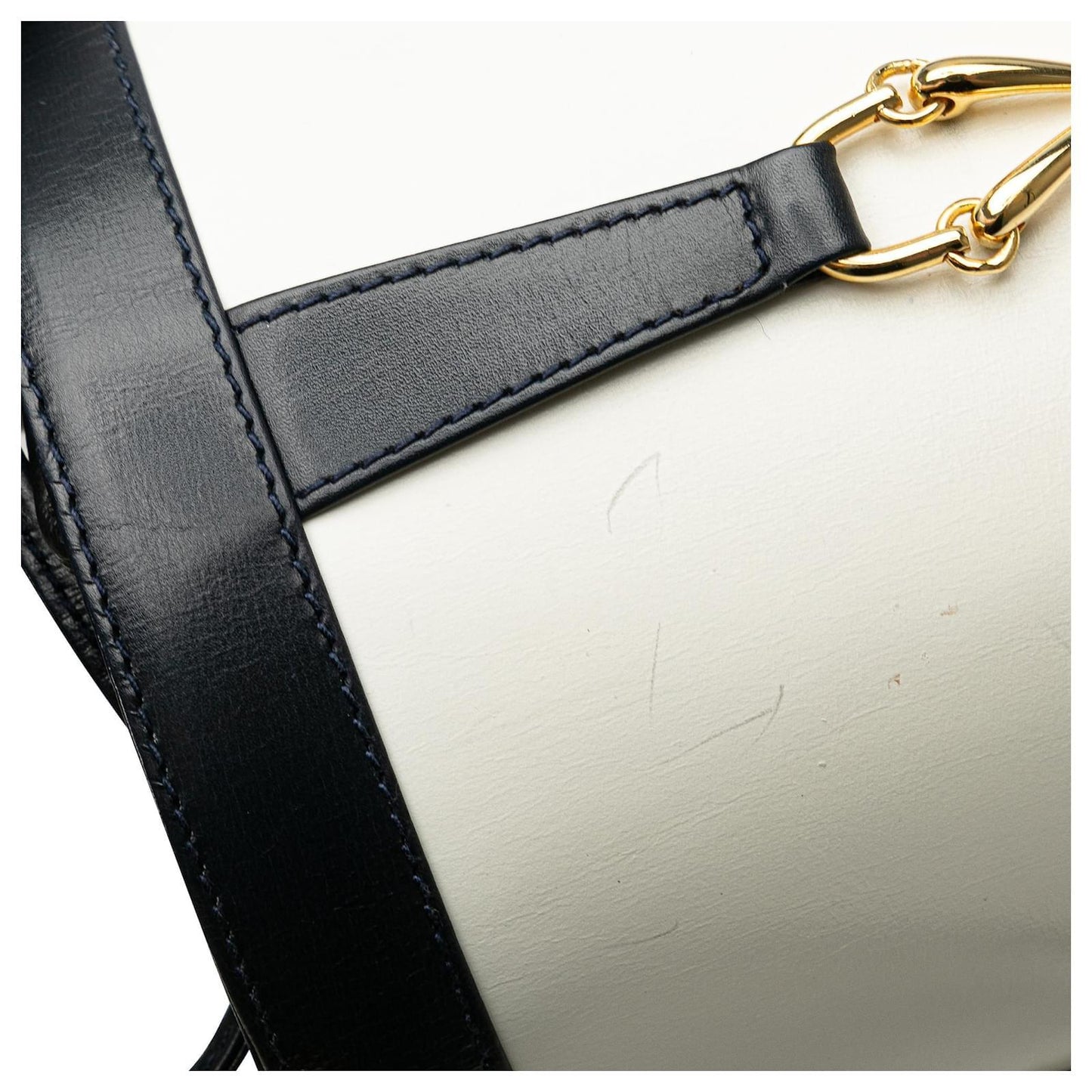 Gucci Vintage Borsa Secchiello anni 80 Blu e Bianco Gucci