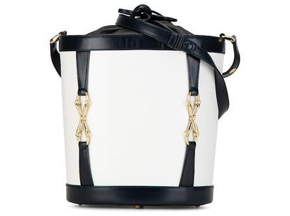 Gucci Vintage Borsa Secchiello anni 80 Blu e Bianco Gucci