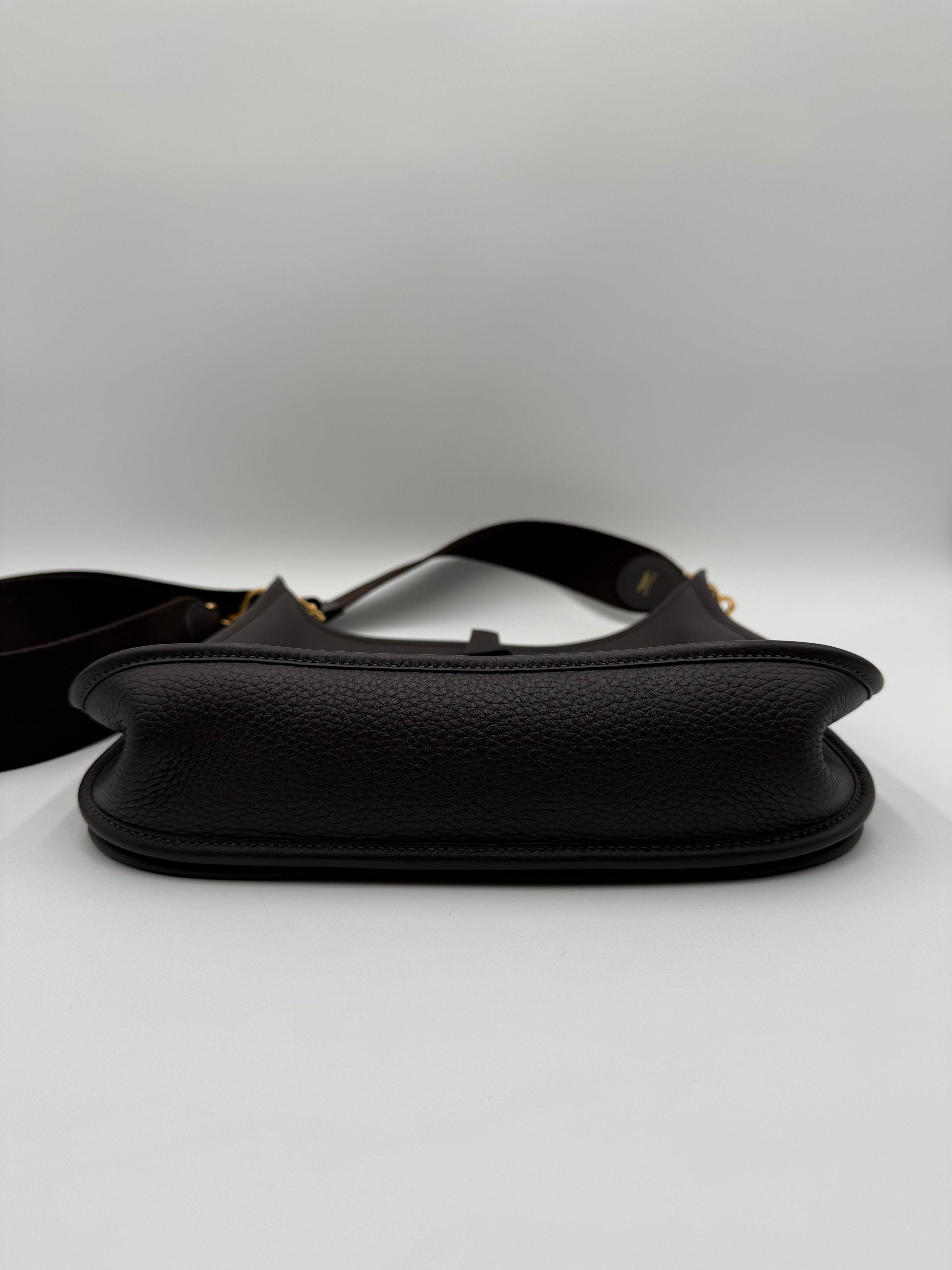 Hermès Borsa Evelyne III 29 in Pelle Taurillon Testa di Moro
