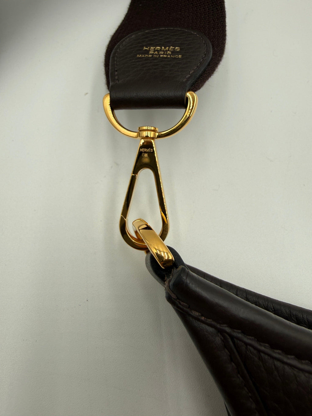 Hermès Borsa Evelyne III 29 in Pelle Taurillon Testa di Moro