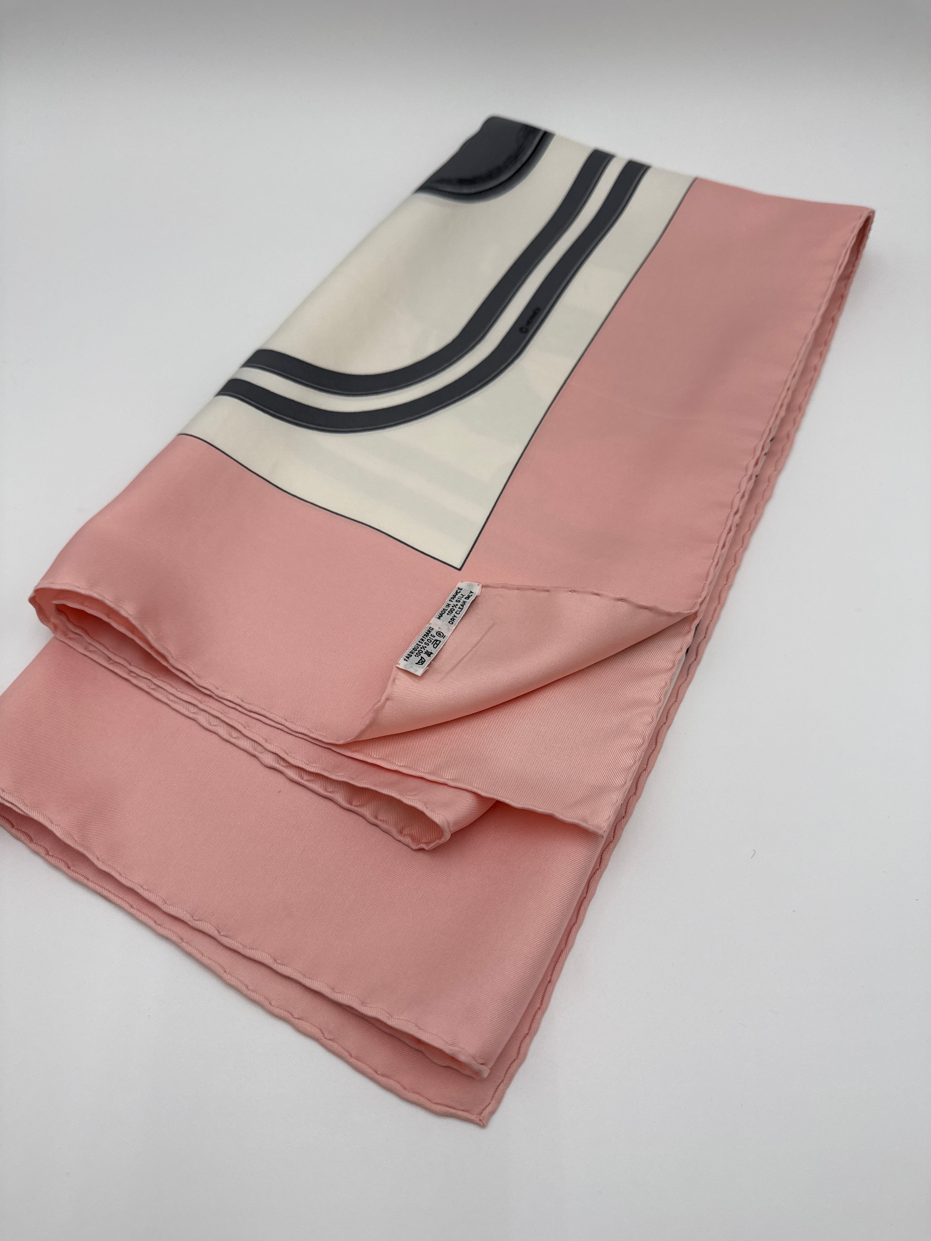 Hermés Foulard Vintage di seta Carrè "Brides de Gala" Rosa Hermes